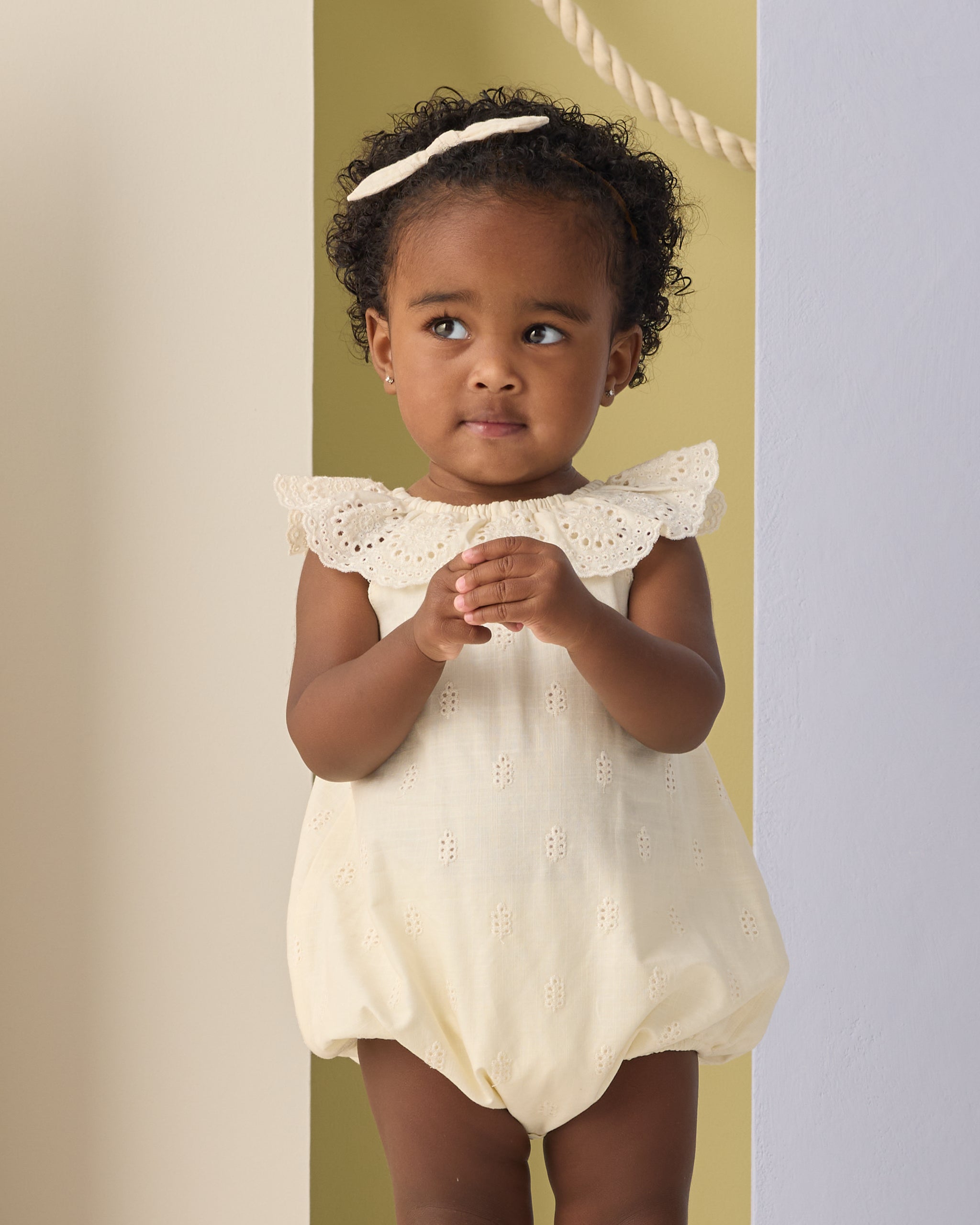 Myla Romper Ivory – Rylee + Cru