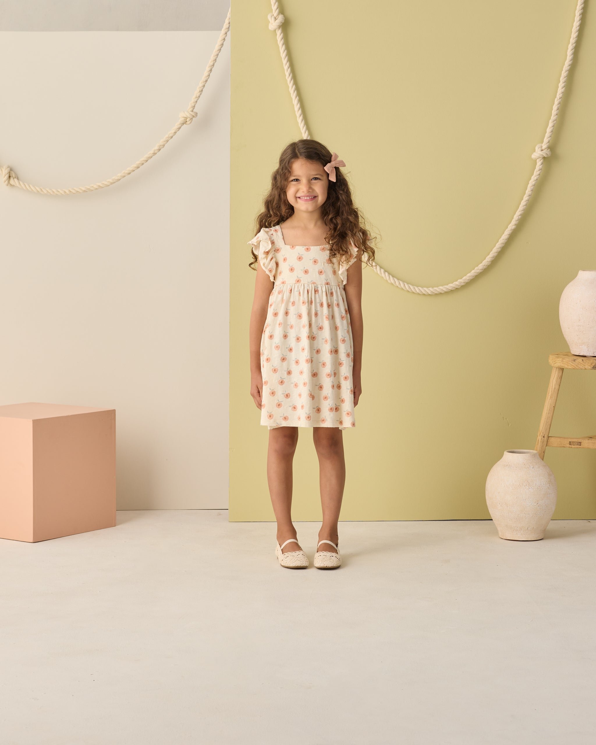 Mariposa Dress Peaches - Rylee + Cru | Kids Clothes | Trendy Baby Clothes | Modern Infant Outfits |