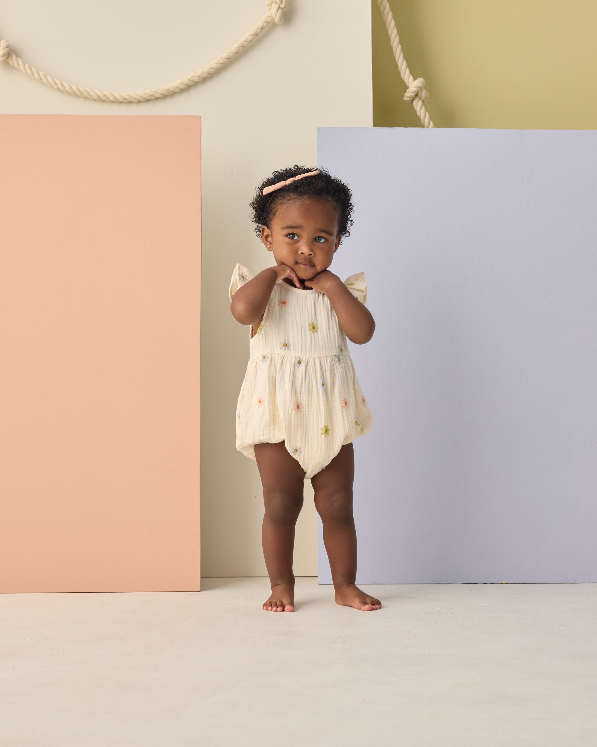 Amelia Romper Embroidered Daisies – Rylee + Cru