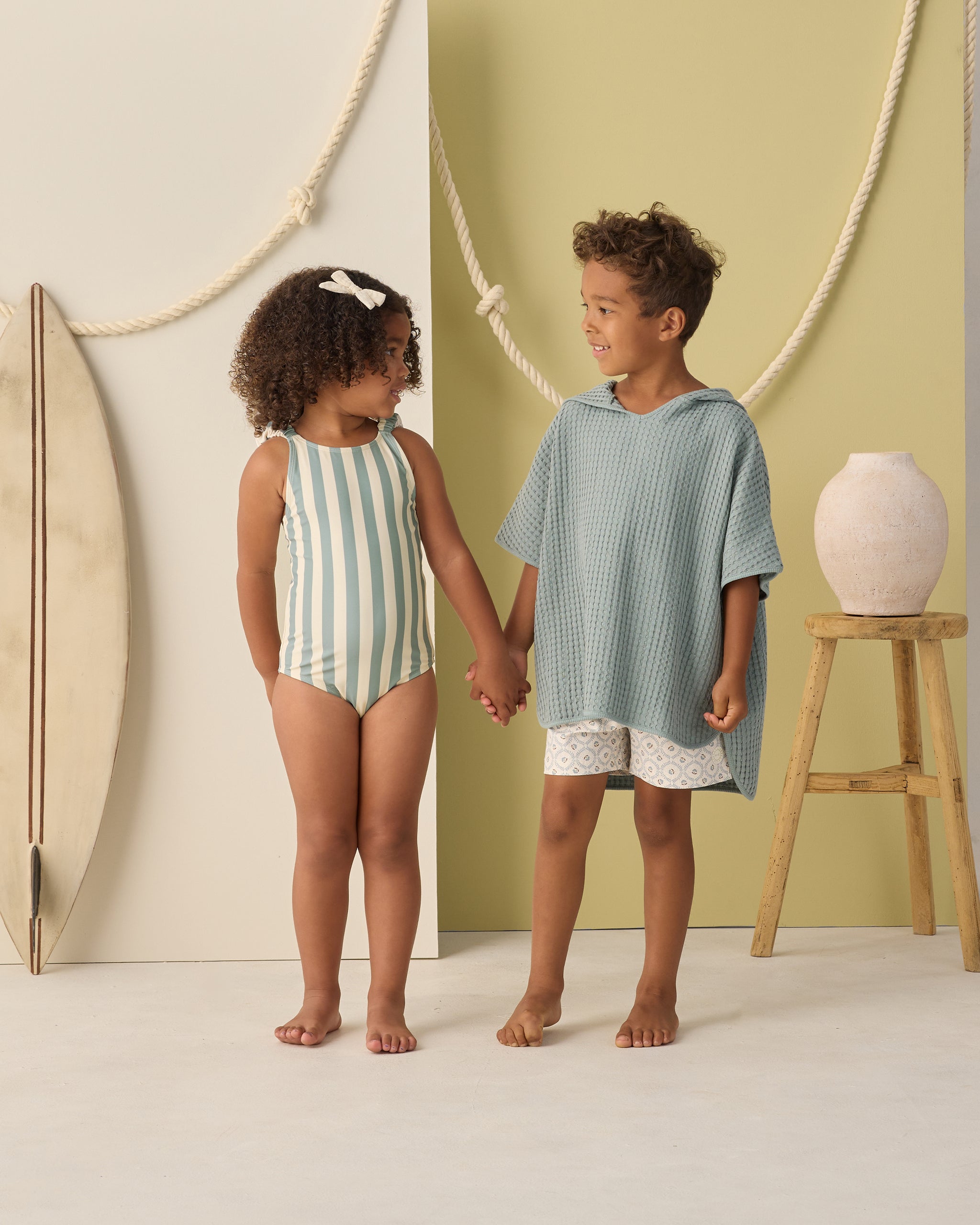 Boardshort Green Fleur - Rylee + Cru | Kids Clothes | Trendy Baby Clothes | Modern Infant Outfits |