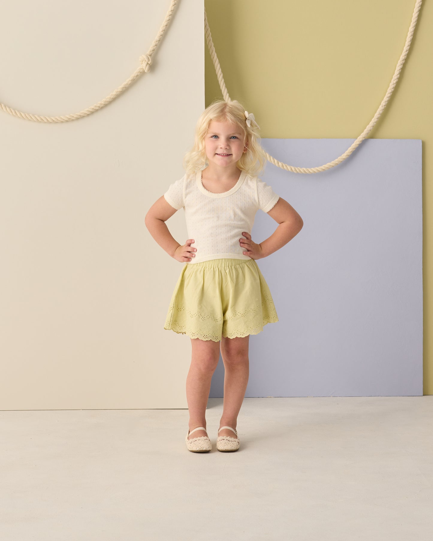 Remi Short Citron - Rylee + Cru | Kids Clothes | Trendy Baby Clothes | Modern Infant Outfits |