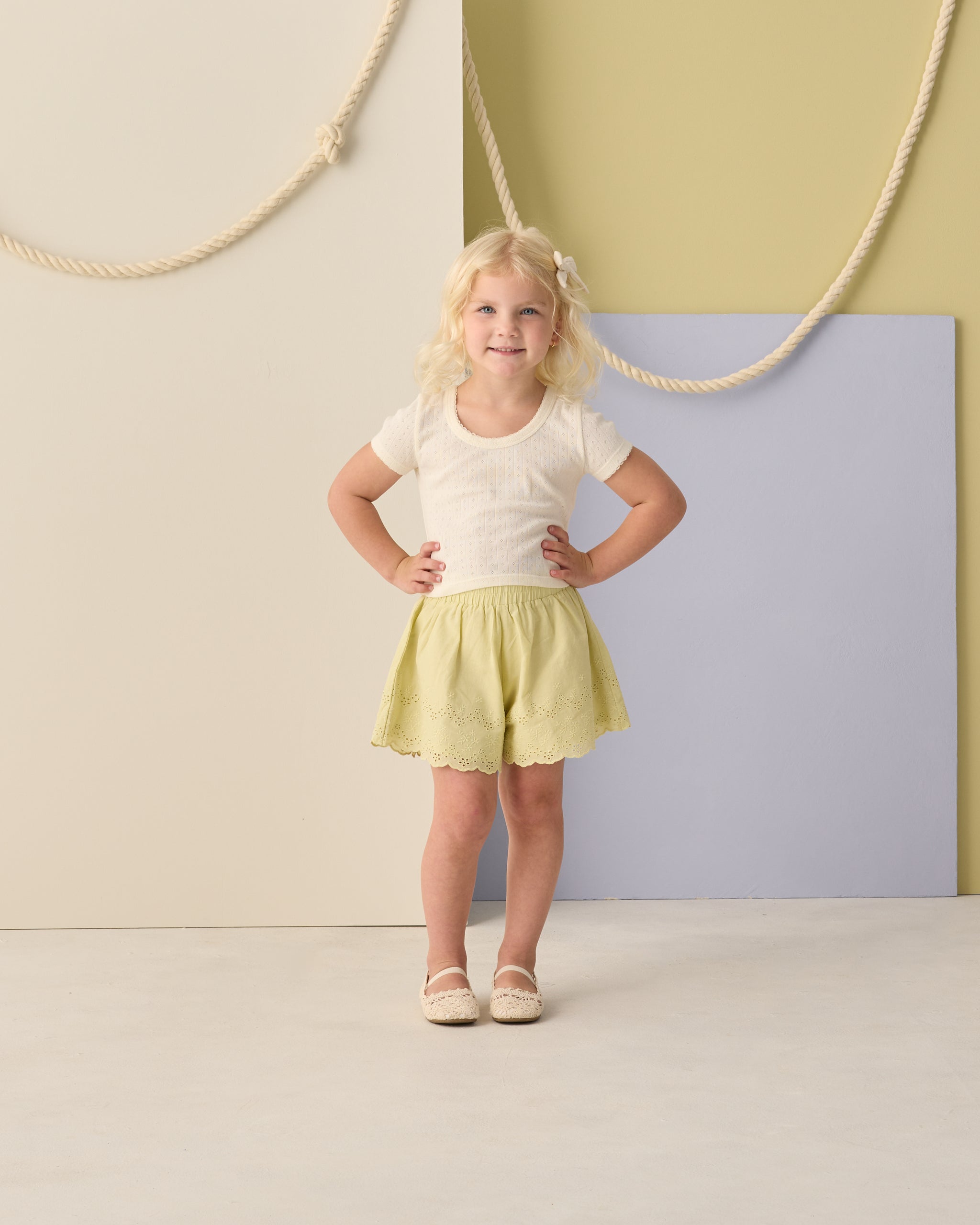 Remi Short Citron - Rylee + Cru | Kids Clothes | Trendy Baby Clothes | Modern Infant Outfits |