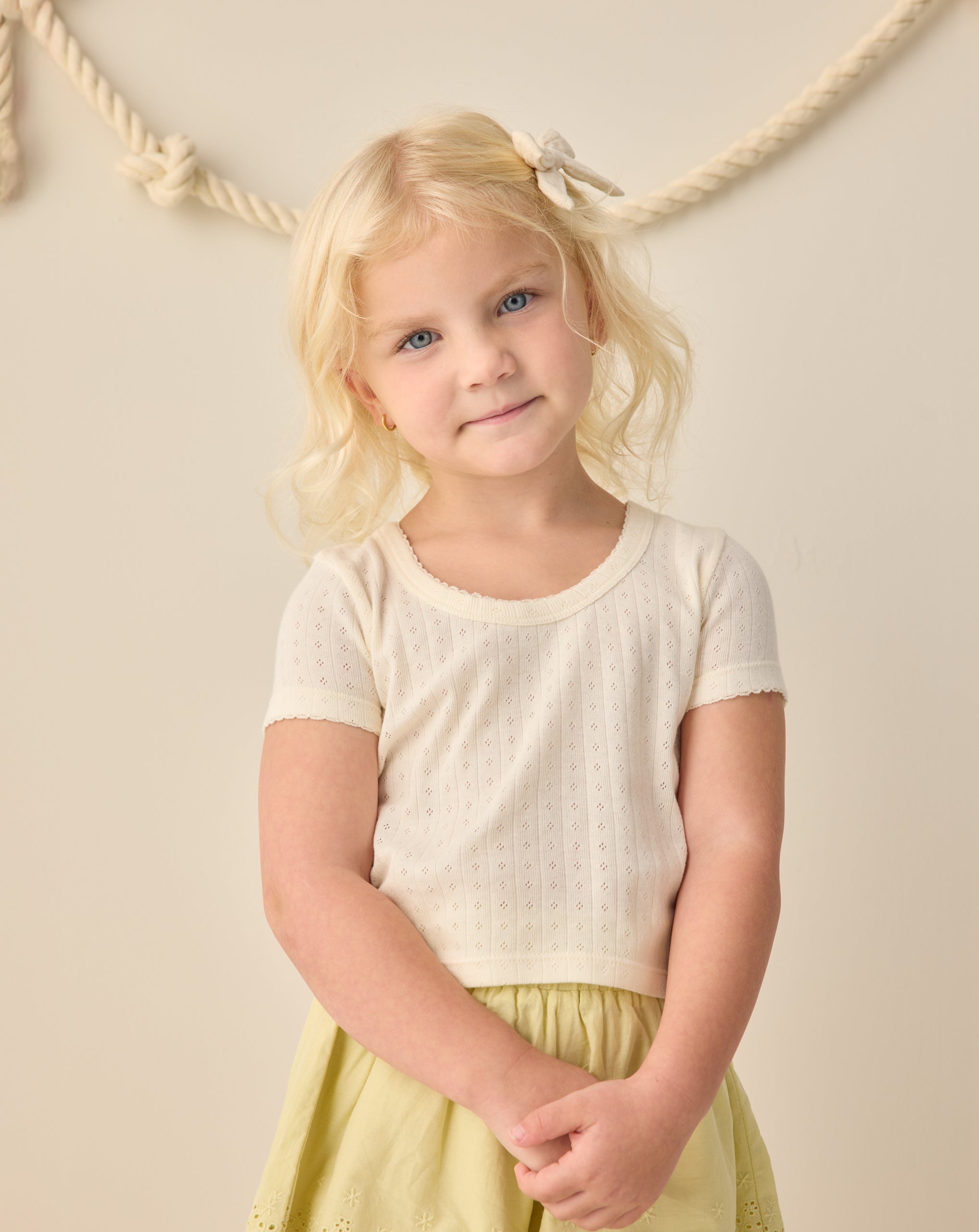 Bows, Set Of 2 Natural - Rylee + Cru | Kids Clothes | Trendy Baby Clothes | Modern Infant Outfits |