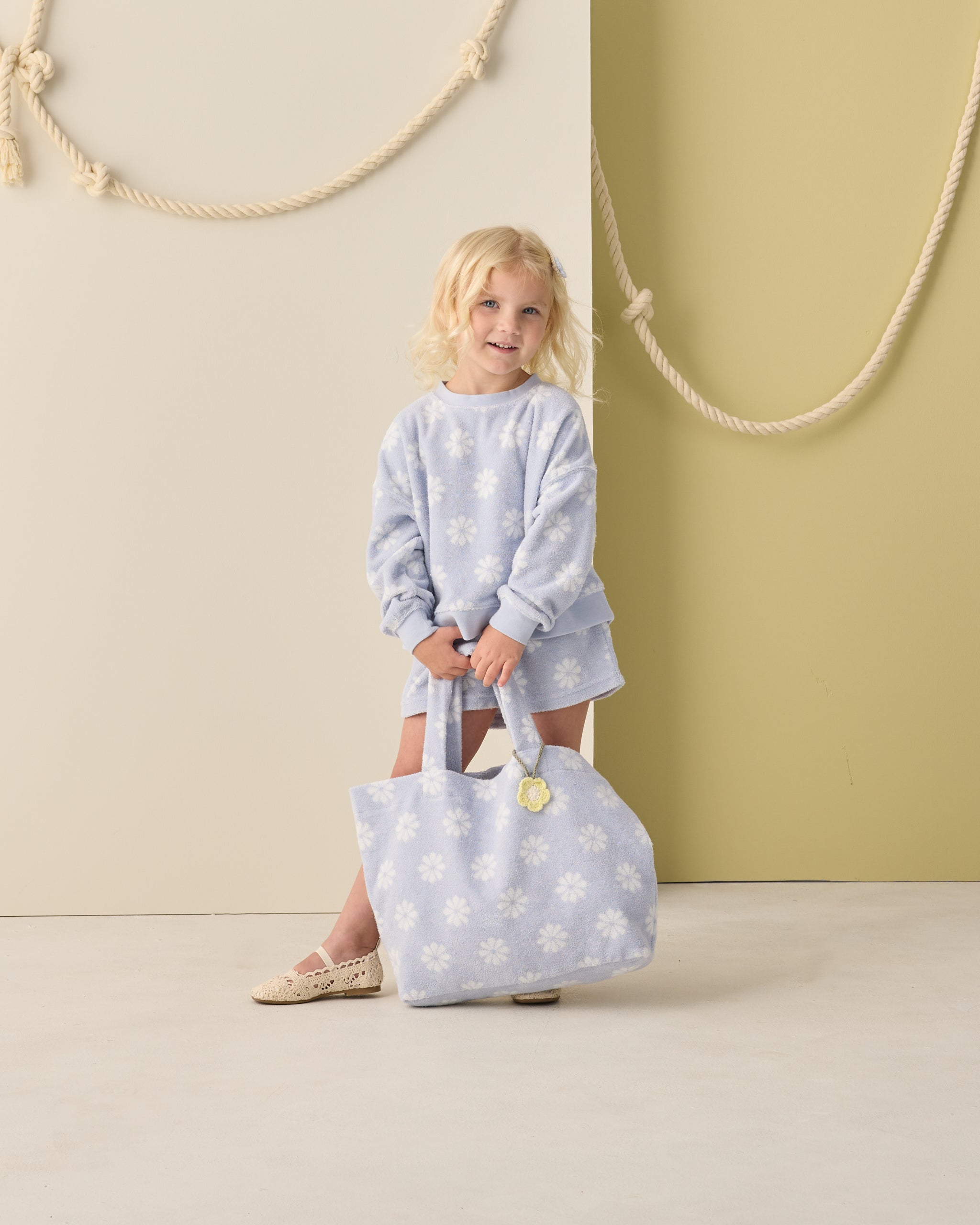 Karli Set Periwinkle Daisy - Rylee + Cru | Kids Clothes | Trendy Baby Clothes | Modern Infant Outfits |