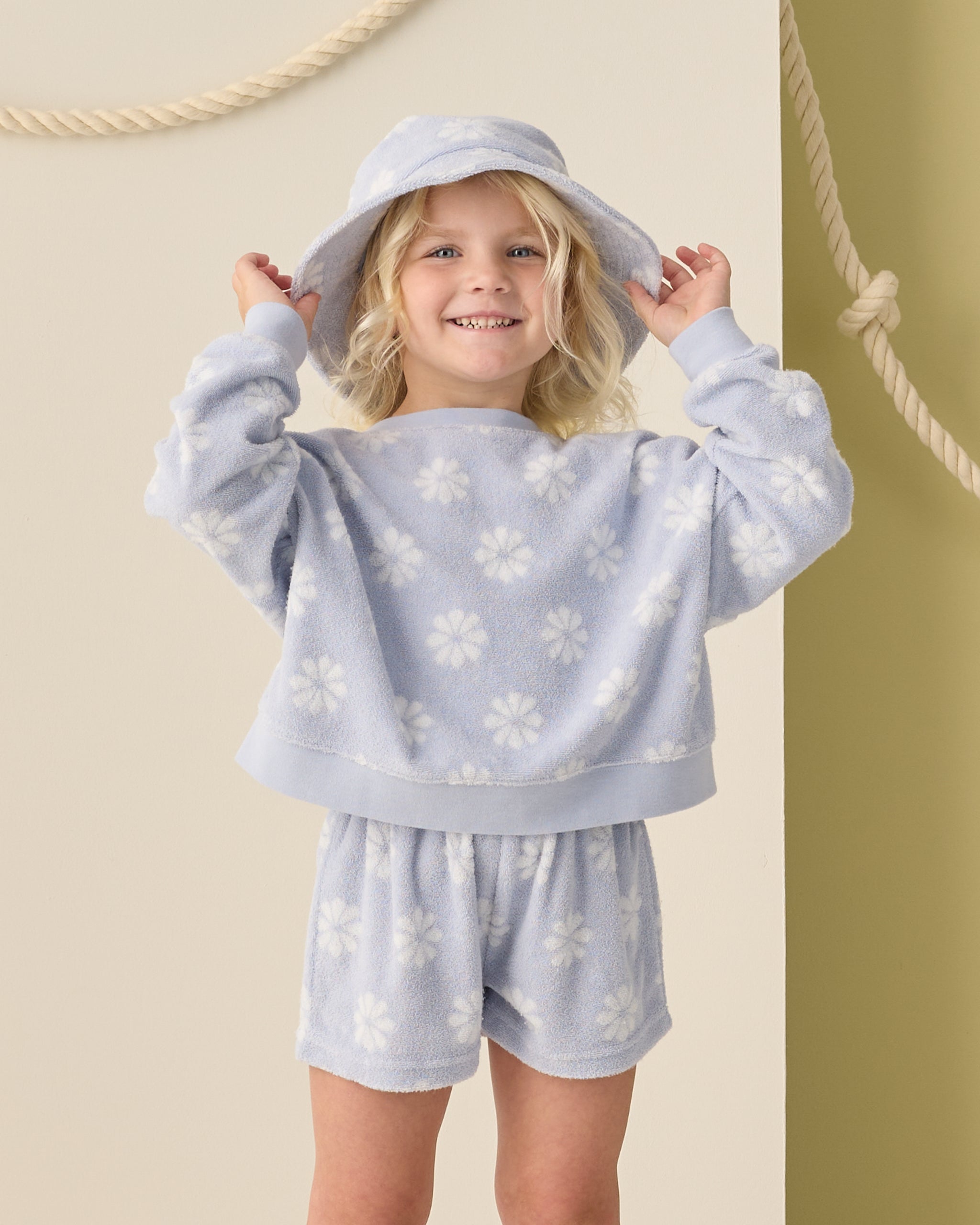 Bucket Hat Periwinkle Daisy - Rylee + Cru | Kids Clothes | Trendy Baby Clothes | Modern Infant Outfits |