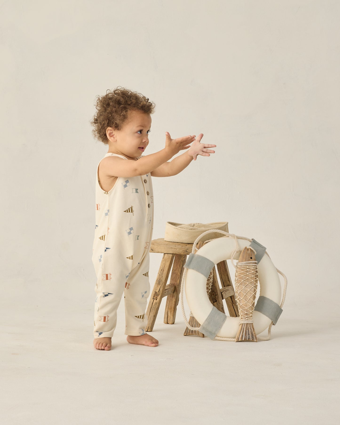 Terry Jumpsuit Flags - Rylee + Cru | Kids Clothes | Trendy Baby Clothes | Modern Infant Outfits |
