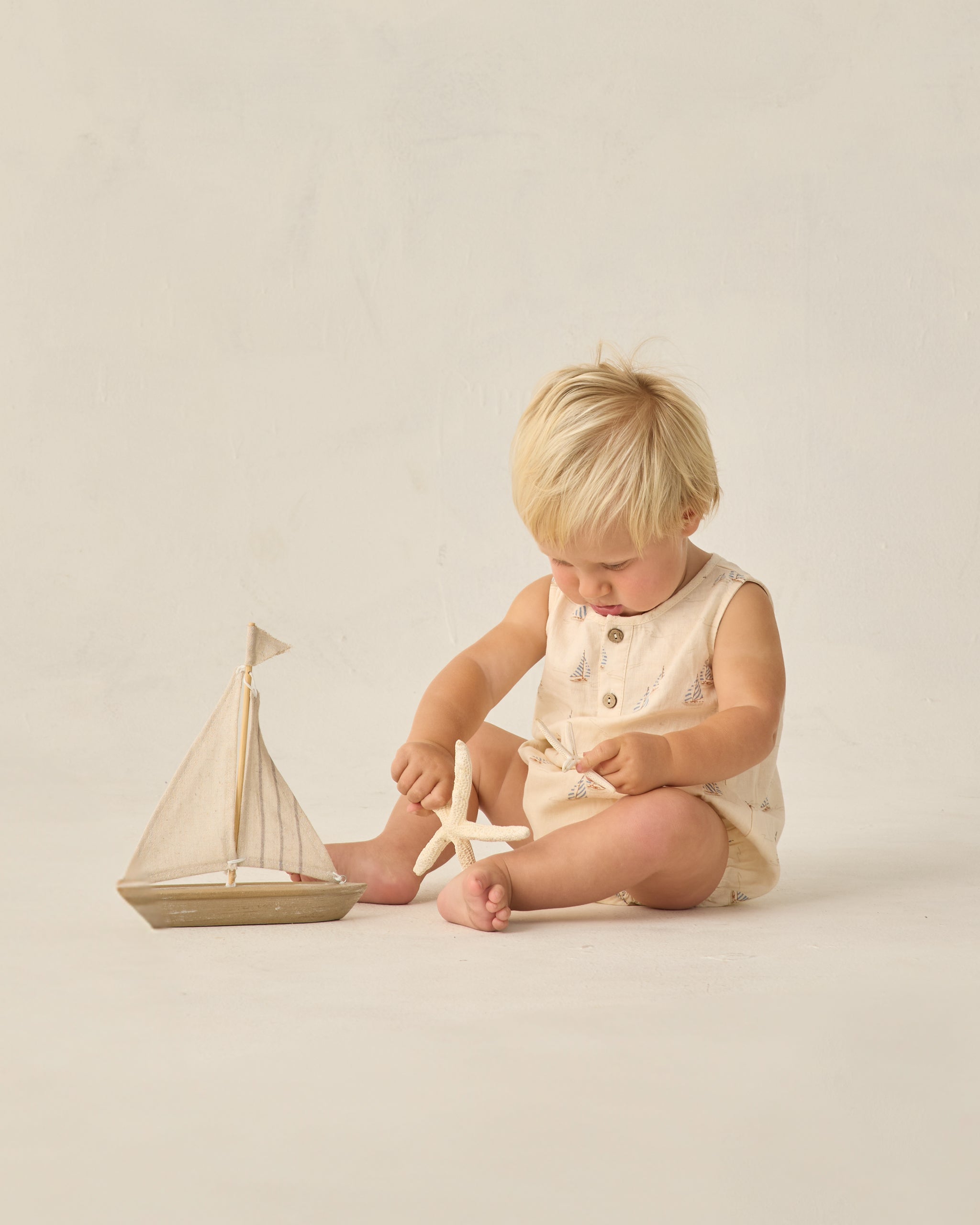 Beau Romper Sail - Rylee + Cru | Kids Clothes | Trendy Baby Clothes | Modern Infant Outfits |