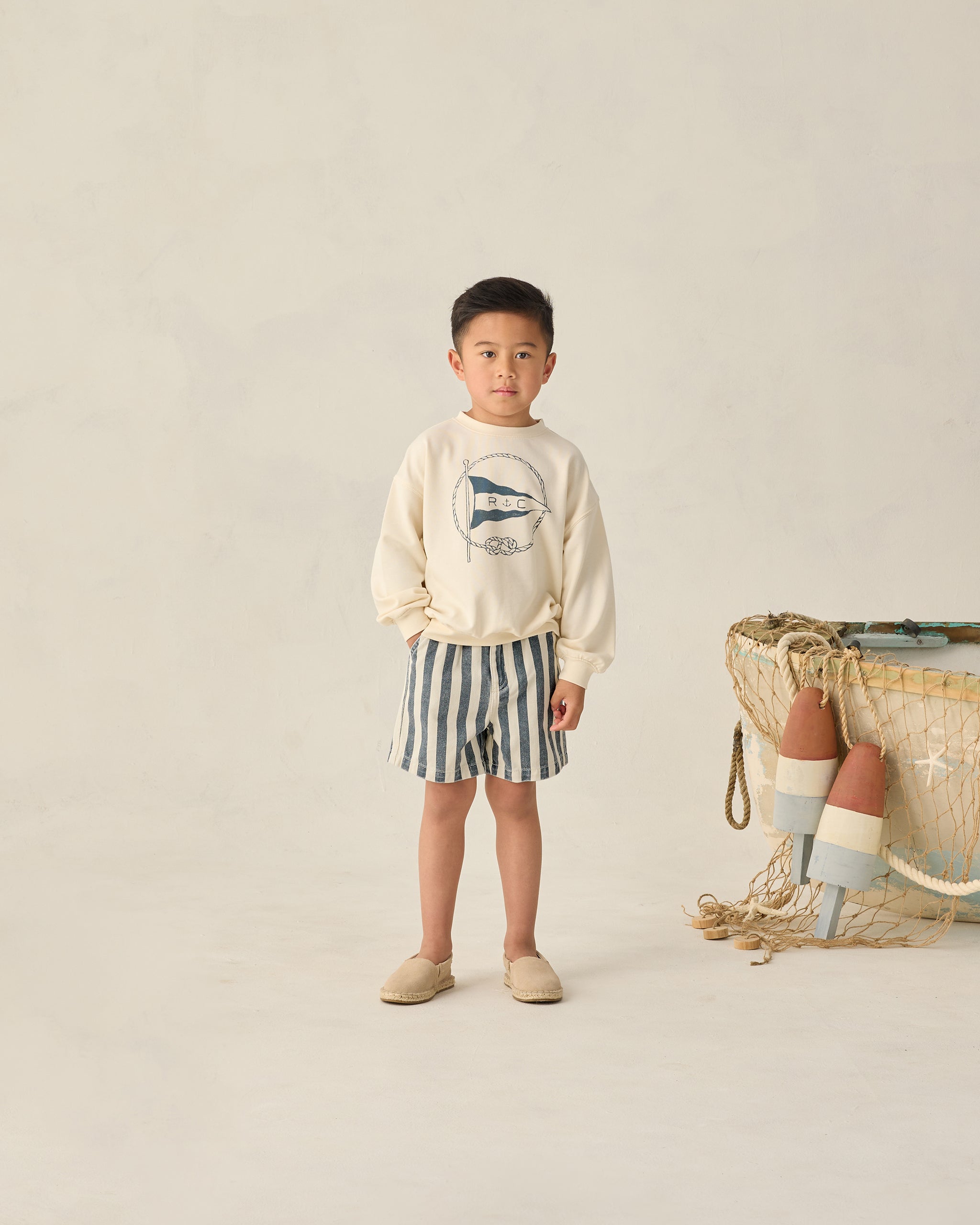 Dawson Short Navy Stripe - Rylee + Cru | Kids Clothes | Trendy Baby Clothes | Modern Infant Outfits |