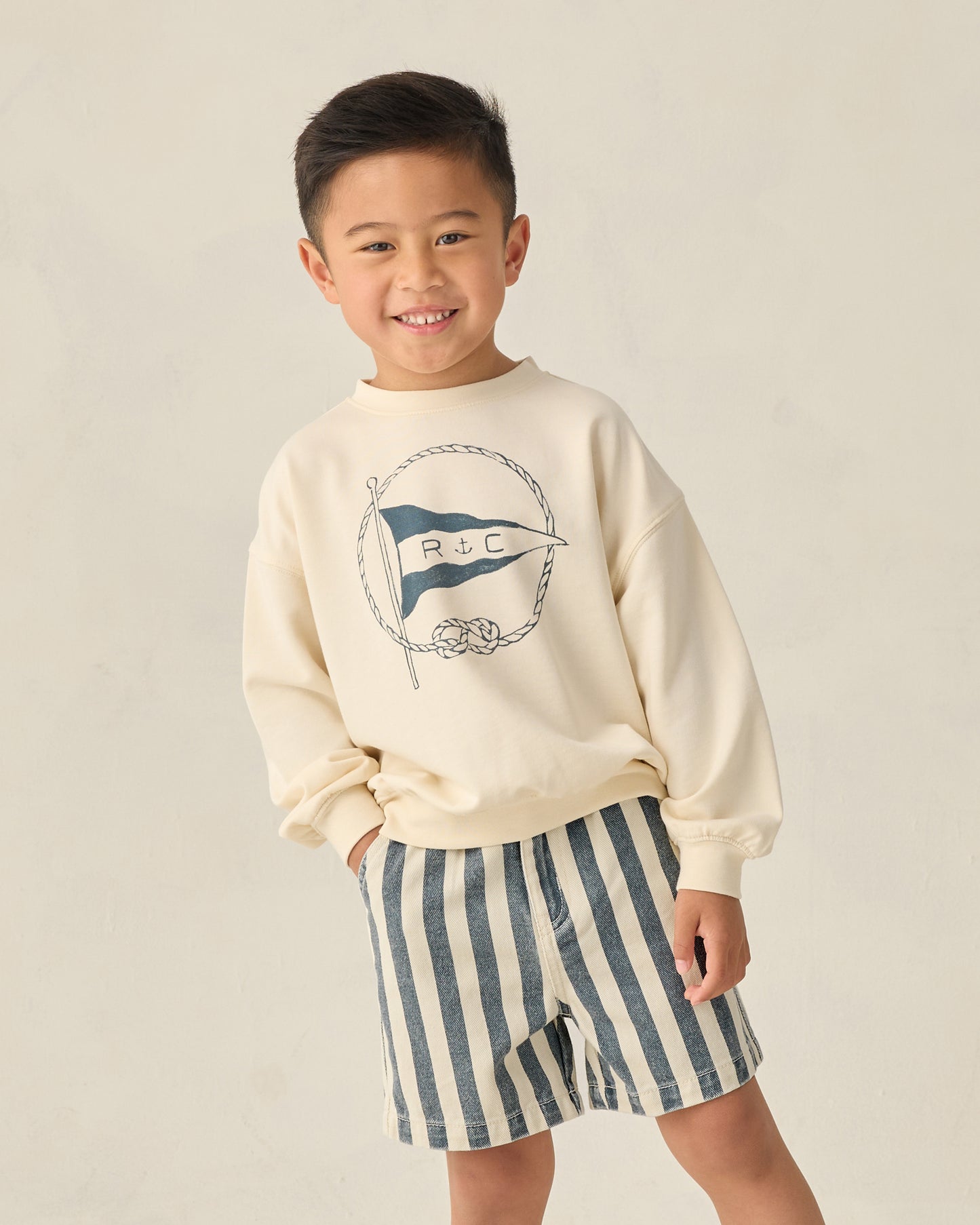 Sweatshirt Nautical Flag - Rylee + Cru | Kids Clothes | Trendy Baby Clothes | Modern Infant Outfits |