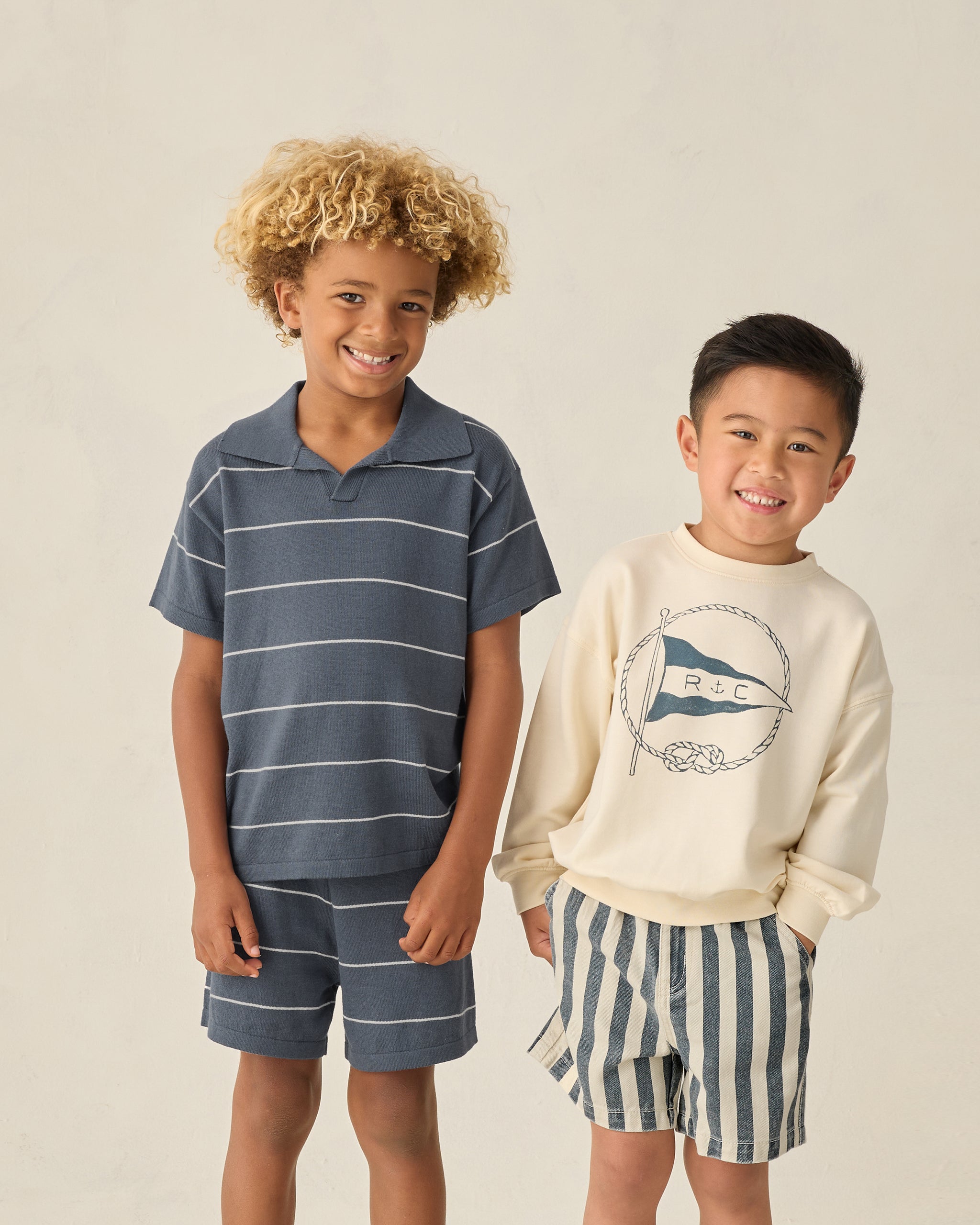 Dawson Short Navy Stripe - Rylee + Cru | Kids Clothes | Trendy Baby Clothes | Modern Infant Outfits |