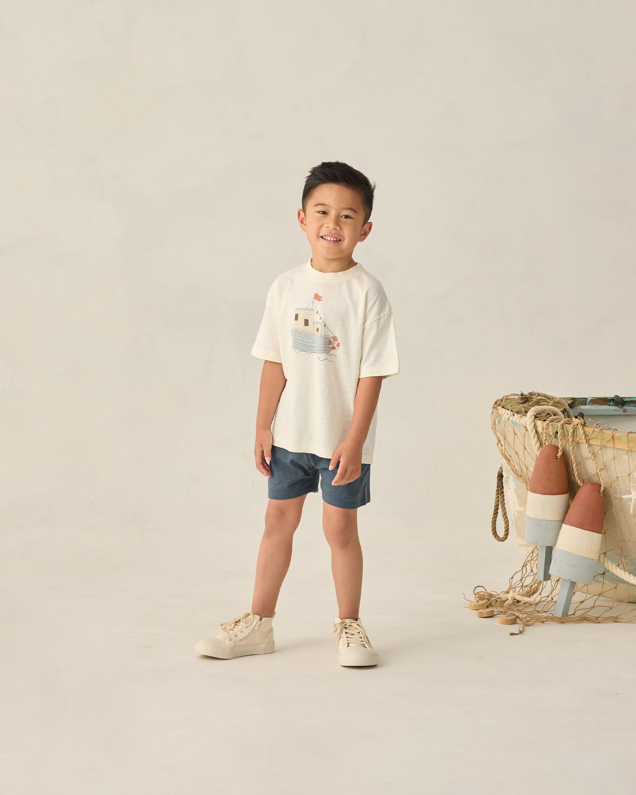 Relaxed Tee Tug Boat - Rylee + Cru | Kids Clothes | Trendy Baby Clothes | Modern Infant Outfits |