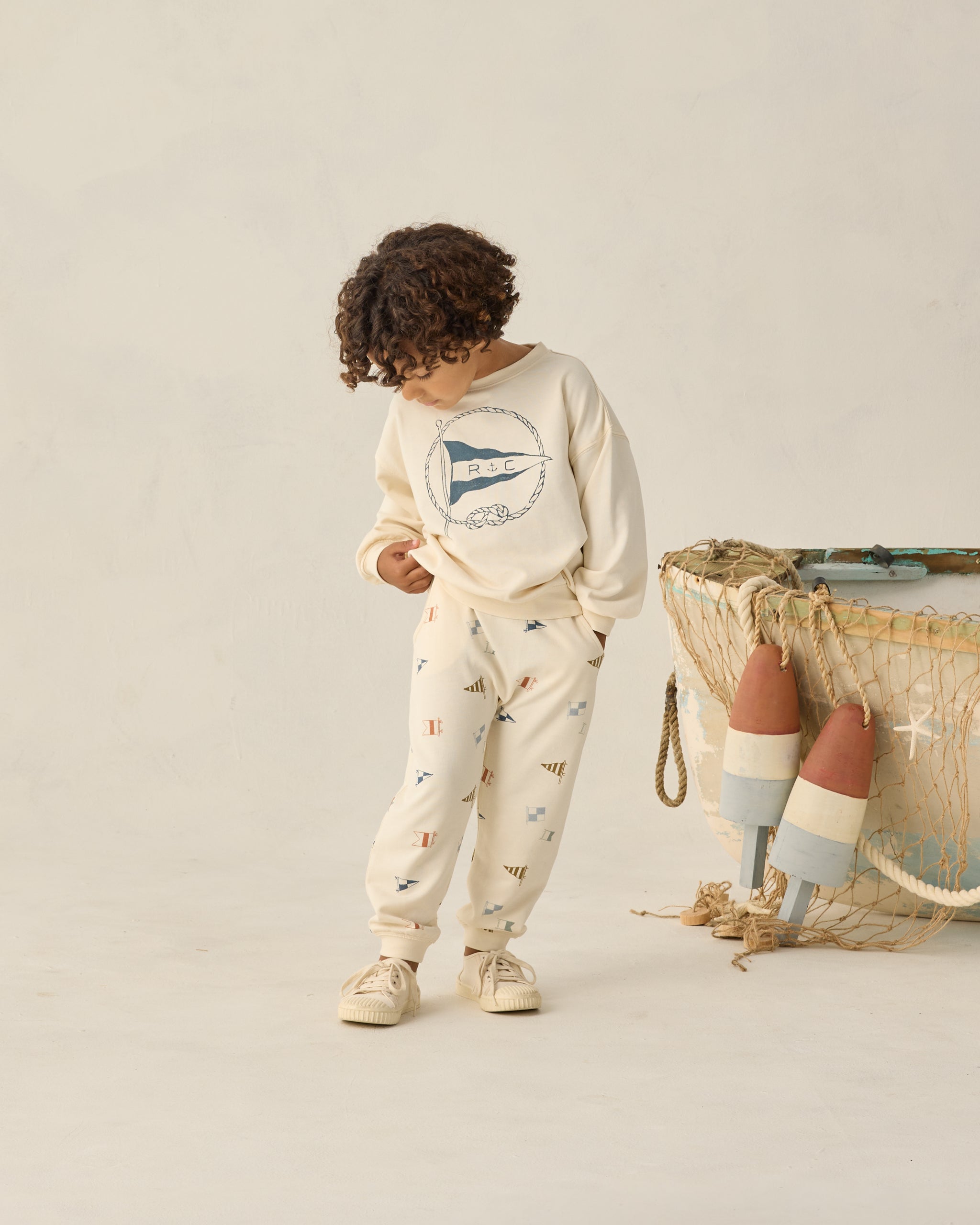 Sweatshirt Nautical Flag - Rylee + Cru | Kids Clothes | Trendy Baby Clothes | Modern Infant Outfits |