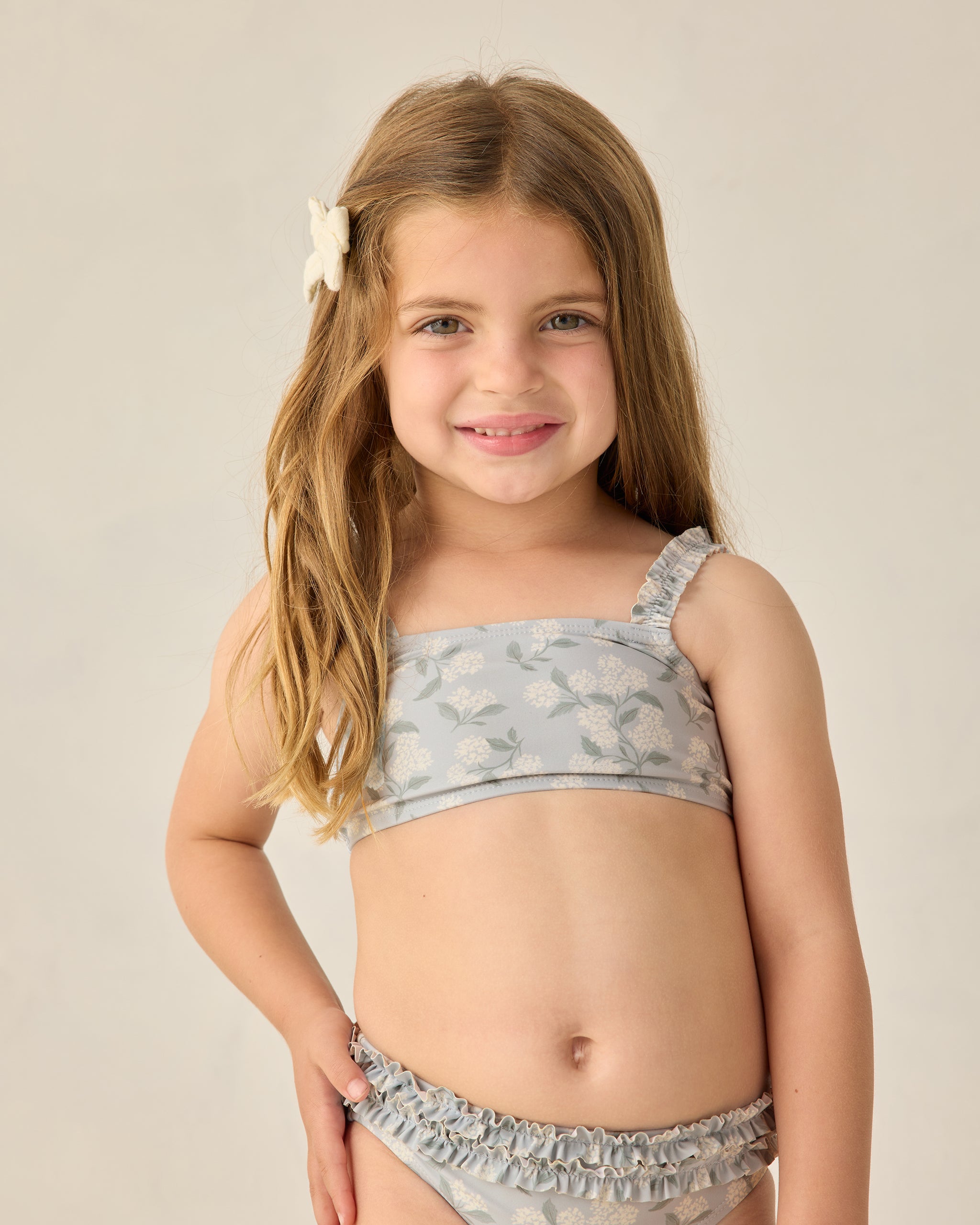 Rouched Bikini Hydrangea - Rylee + Cru | Kids Clothes | Trendy Baby Clothes | Modern Infant Outfits |