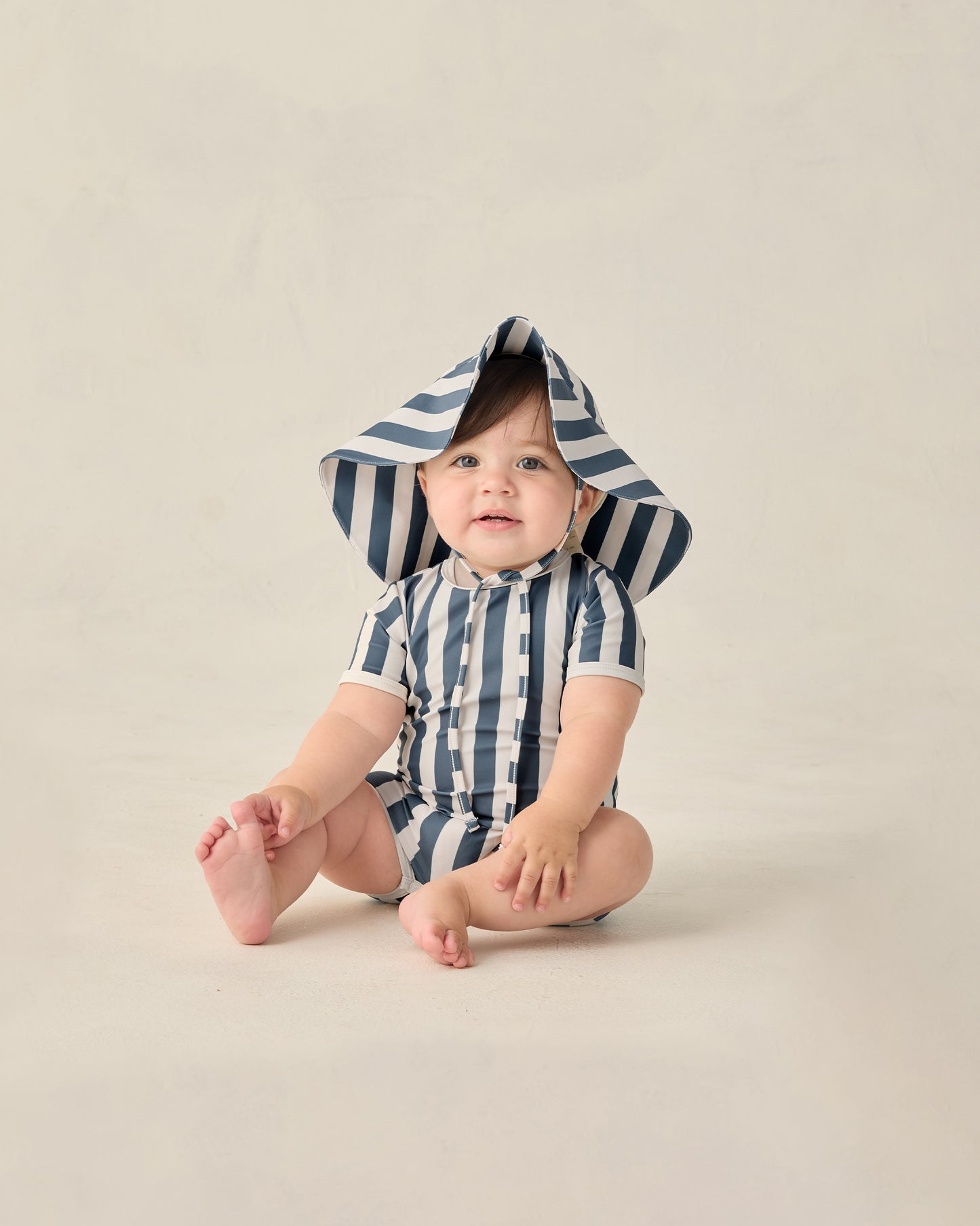 Shorty One-Piece Navy Stripe - Rylee + Cru | Kids Clothes | Trendy Baby Clothes | Modern Infant Outfits |