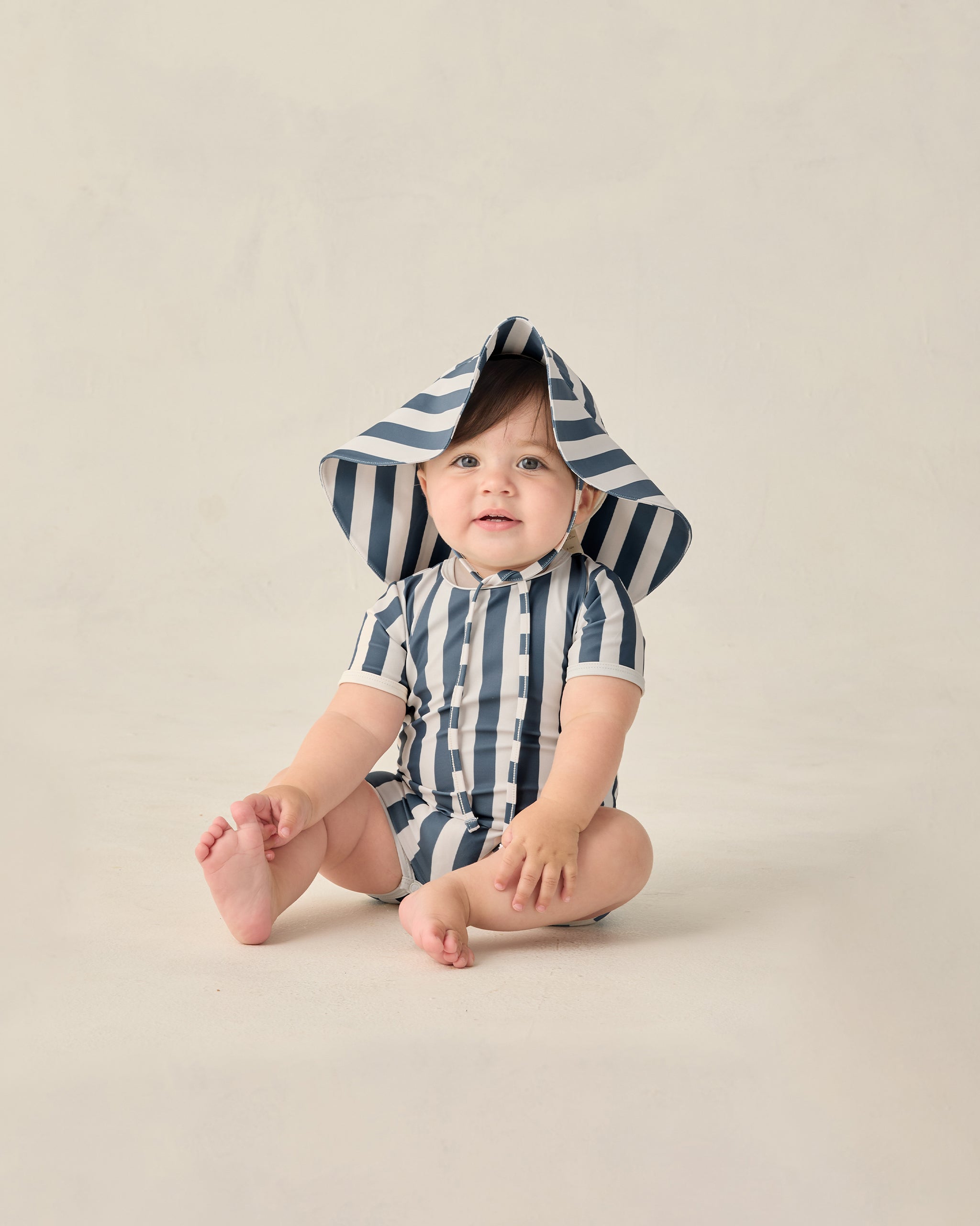 Floppy Swim Hat Navy Stripe - Rylee + Cru | Kids Clothes | Trendy Baby Clothes | Modern Infant Outfits |