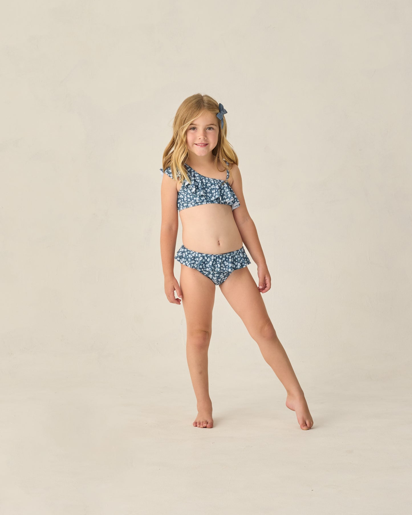 Skirted Bikini Navy Floral - Rylee + Cru | Kids Clothes | Trendy Baby Clothes | Modern Infant Outfits |
