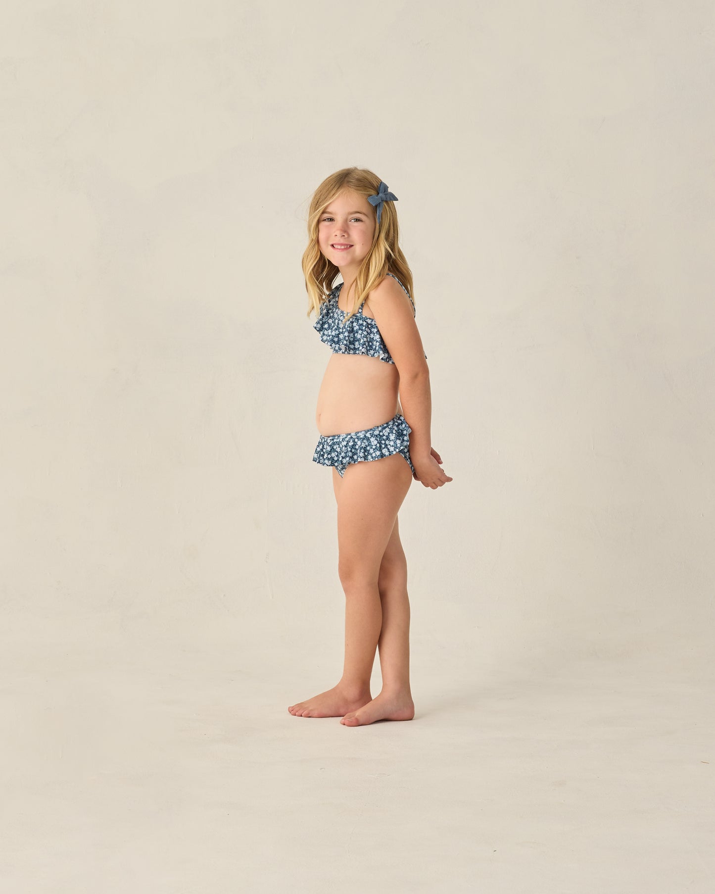 Skirted Bikini Navy Floral - Rylee + Cru | Kids Clothes | Trendy Baby Clothes | Modern Infant Outfits |