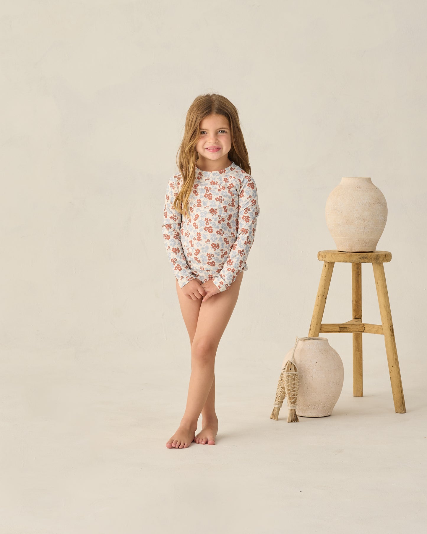 Maryn Rashguard Set Americana Floral - Rylee + Cru | Kids Clothes | Trendy Baby Clothes | Modern Infant Outfits |