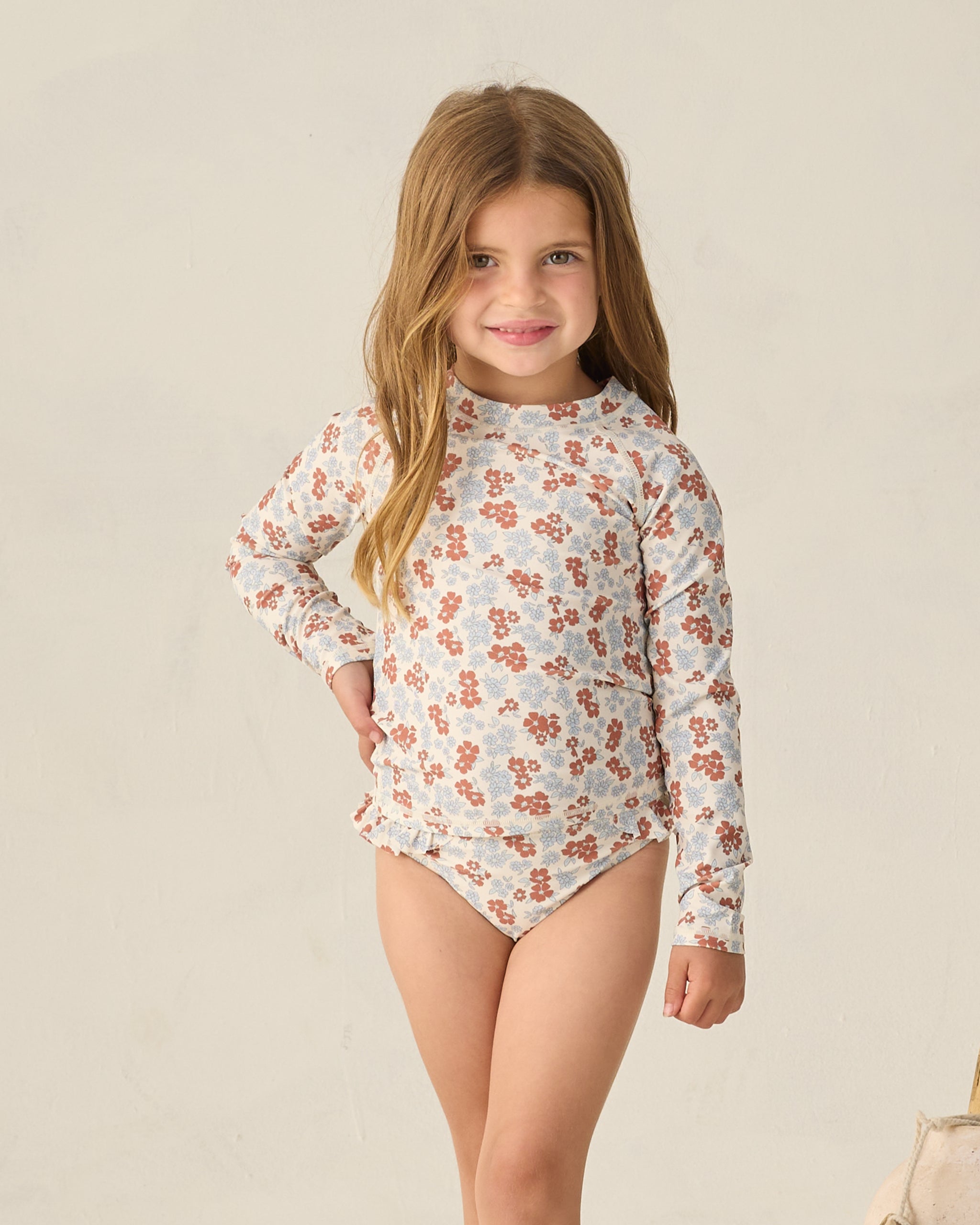 Maryn Rashguard Set Americana Floral - Rylee + Cru | Kids Clothes | Trendy Baby Clothes | Modern Infant Outfits |