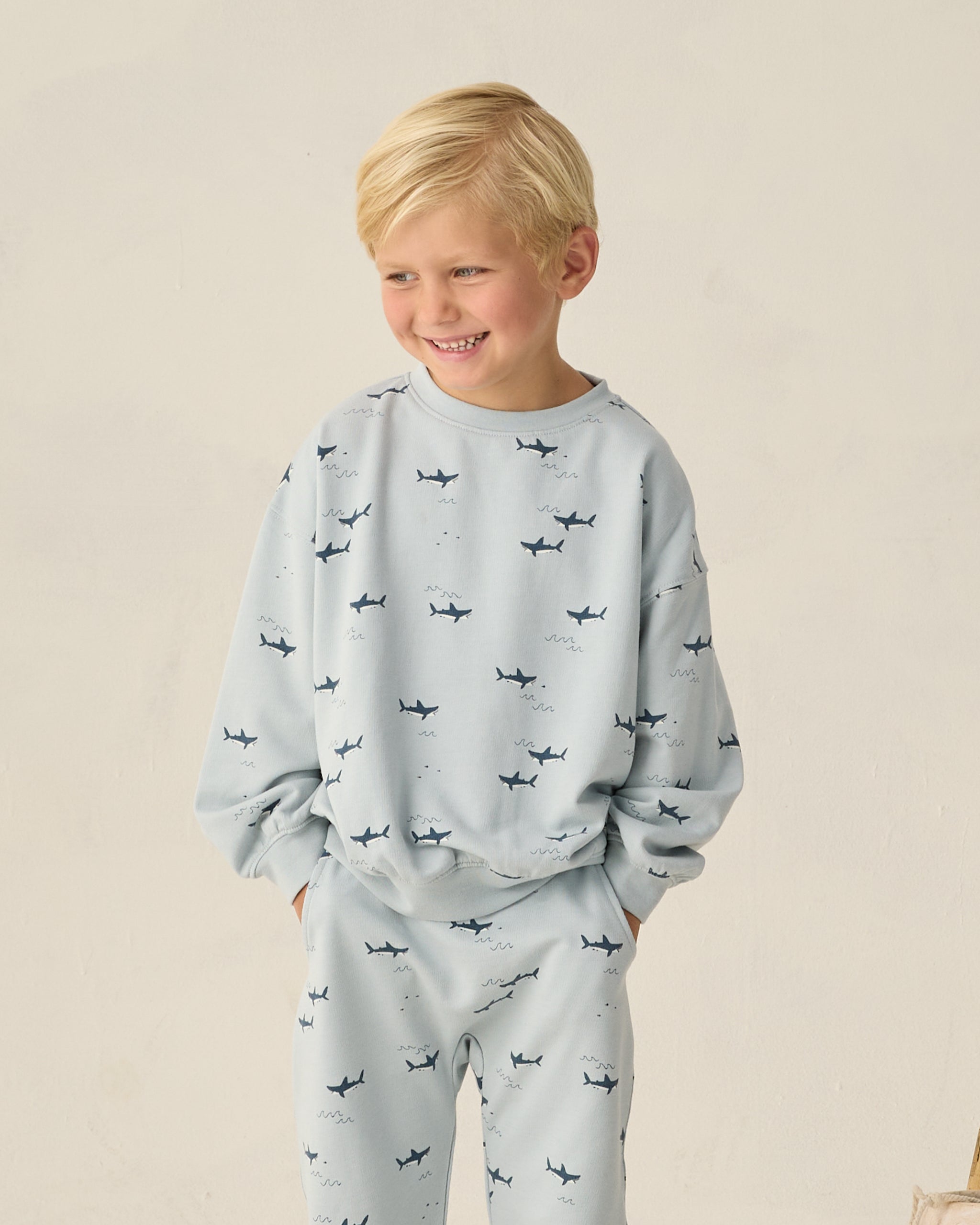 Sweatshirt Sharks - Rylee + Cru | Kids Clothes | Trendy Baby Clothes | Modern Infant Outfits |