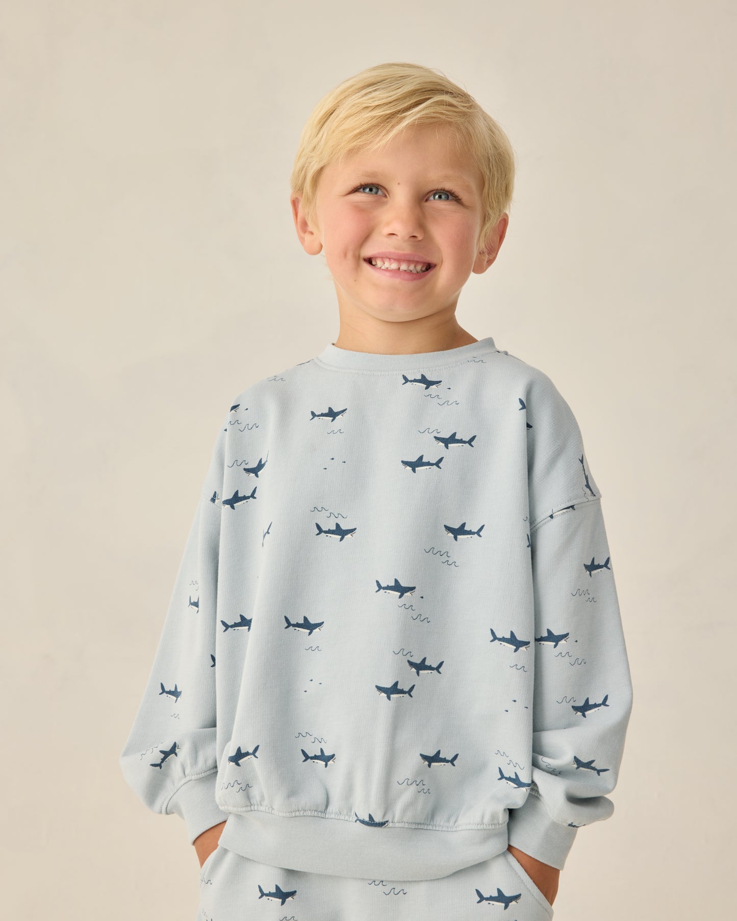 Sweatshirt Sharks - Rylee + Cru | Kids Clothes | Trendy Baby Clothes | Modern Infant Outfits |