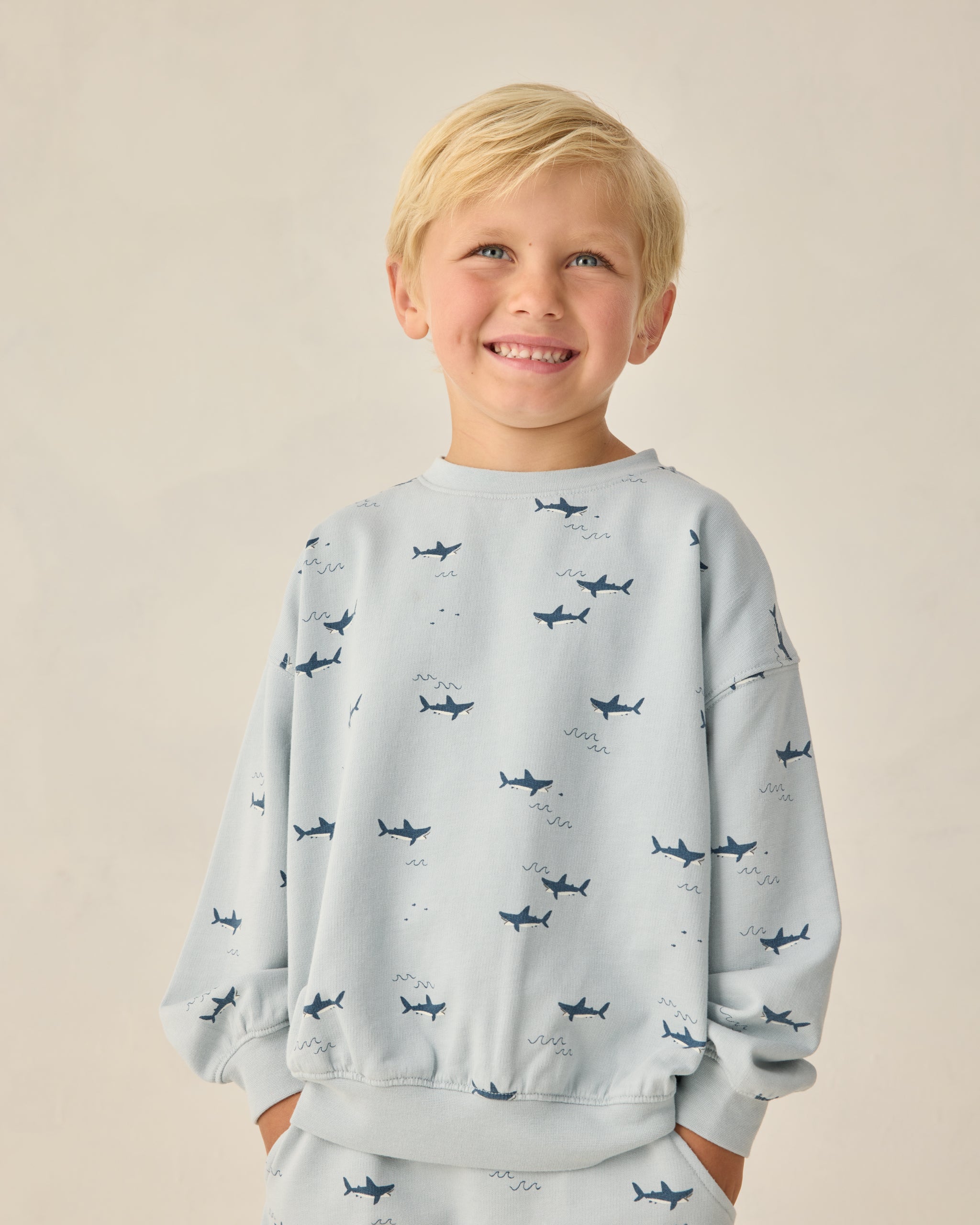 Sweatshirt Sharks - Rylee + Cru | Kids Clothes | Trendy Baby Clothes | Modern Infant Outfits |