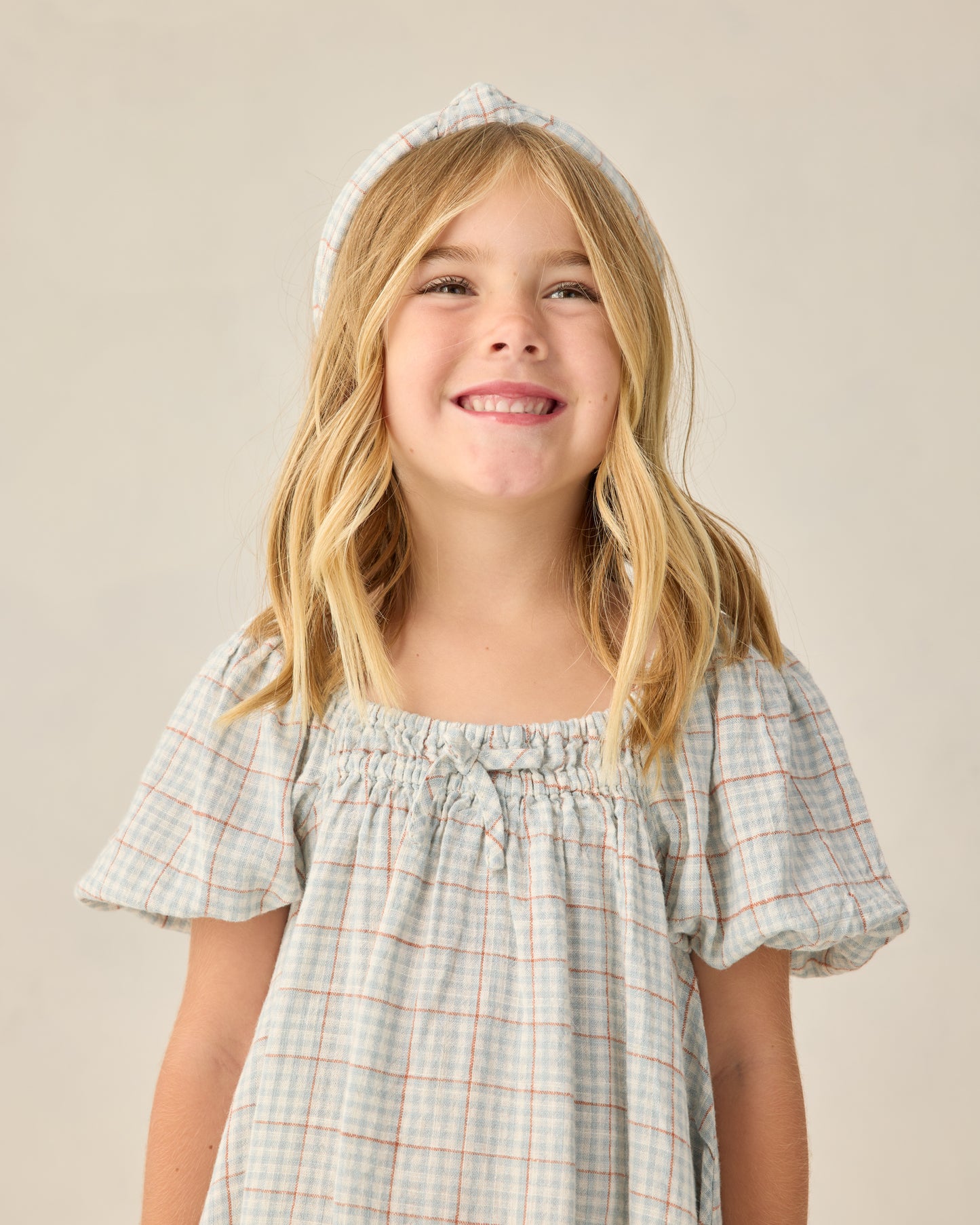 Sabrina Mini Dress Light Blue Plaid - Rylee + Cru | Kids Clothes | Trendy Baby Clothes | Modern Infant Outfits |