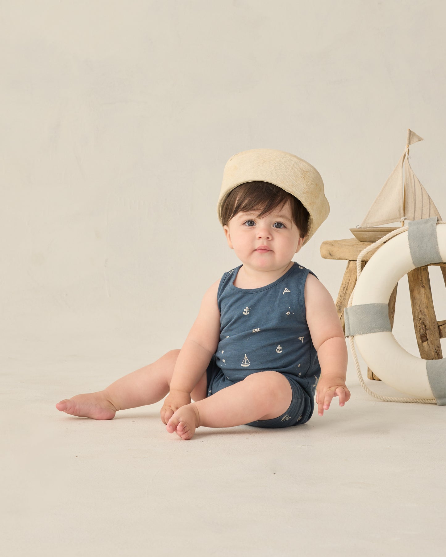 Sleeveless One-Piece Maritime - Rylee + Cru | Kids Clothes | Trendy Baby Clothes | Modern Infant Outfits |