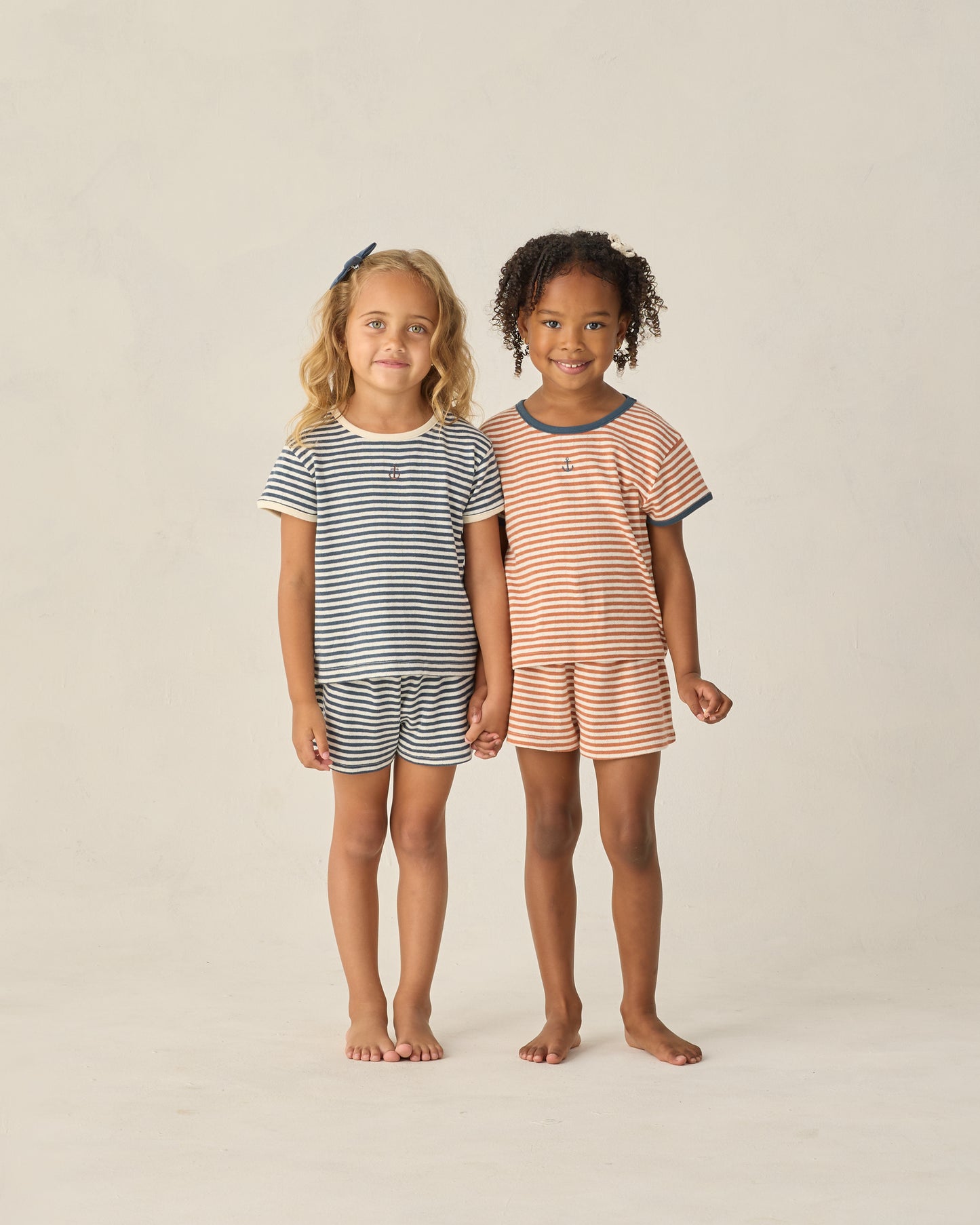 Pointelle Tee Poppy Stripe - Rylee + Cru | Kids Clothes | Trendy Baby Clothes | Modern Infant Outfits |