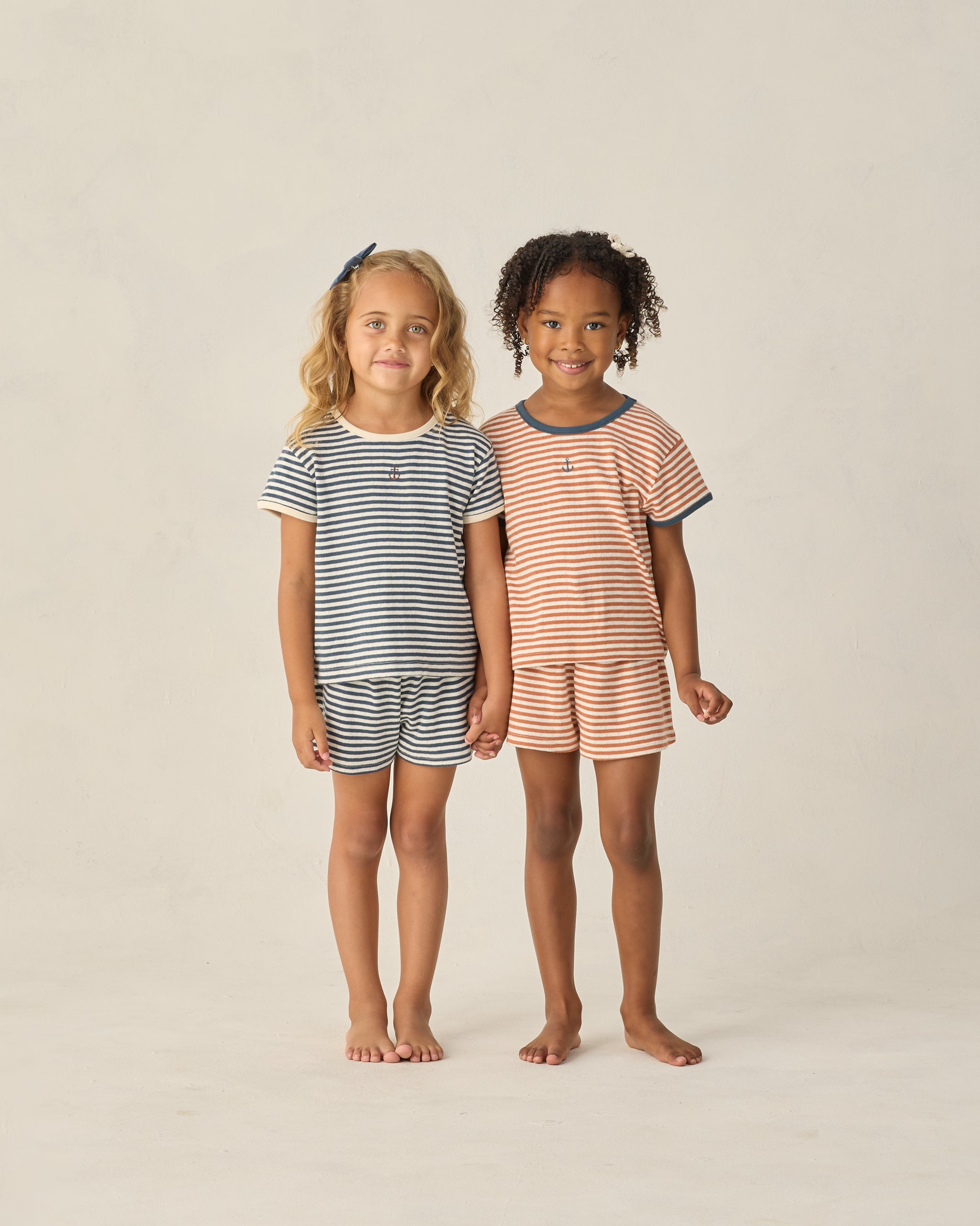 Pointelle Tee Poppy Stripe - Rylee + Cru | Kids Clothes | Trendy Baby Clothes | Modern Infant Outfits |