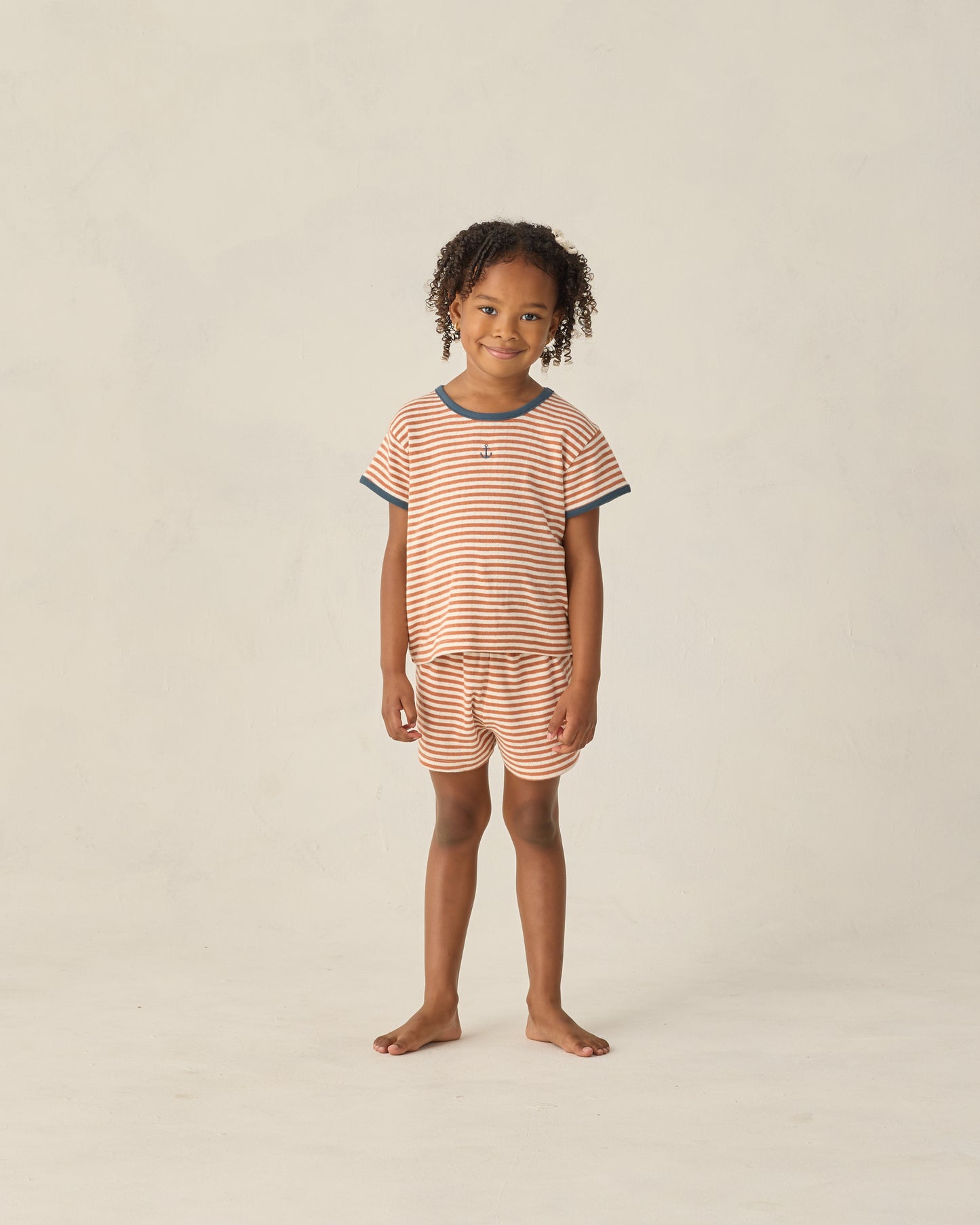 Pointelle Shorts Poppy Stripe - Rylee + Cru | Kids Clothes | Trendy Baby Clothes | Modern Infant Outfits |