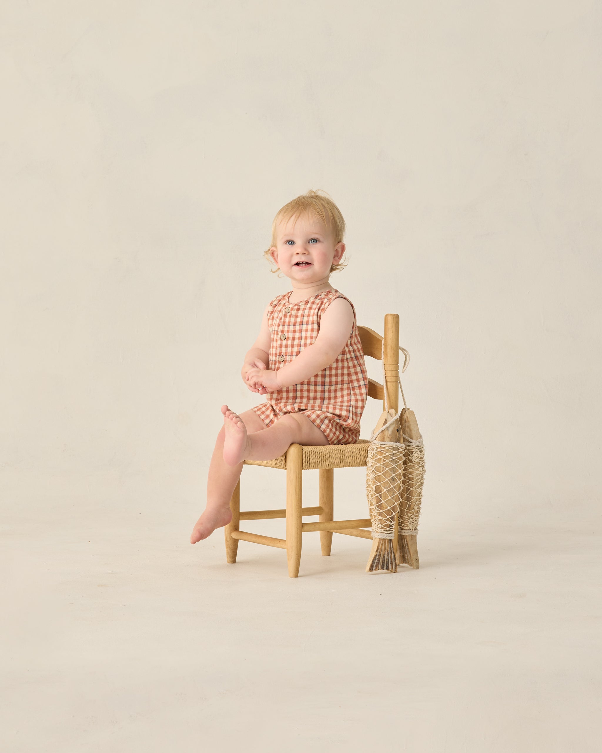 Maverick Romper Poppy Gingham – Rylee + Cru
