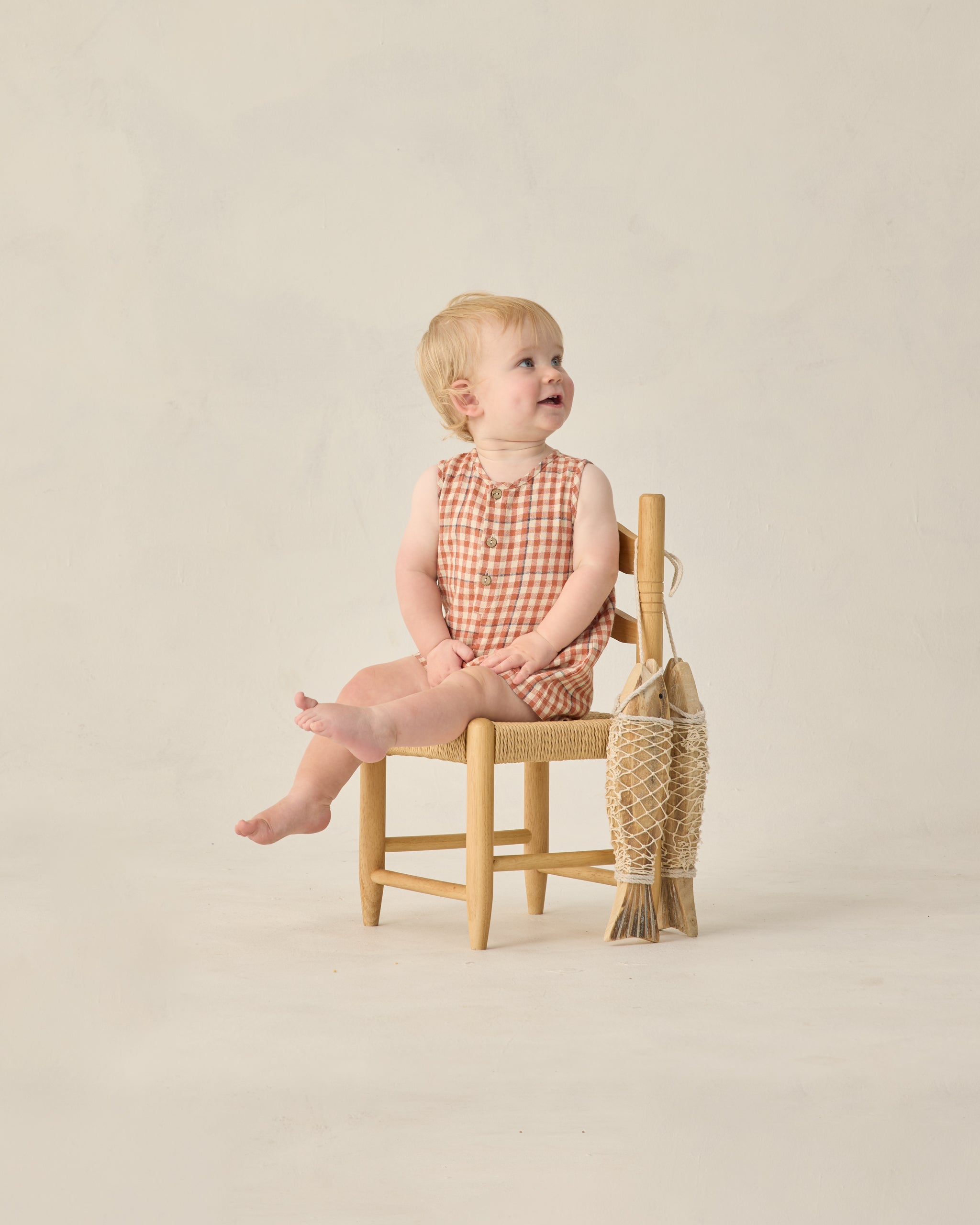 Maverick Romper Poppy Gingham - Rylee + Cru | Kids Clothes | Trendy Baby Clothes | Modern Infant Outfits |