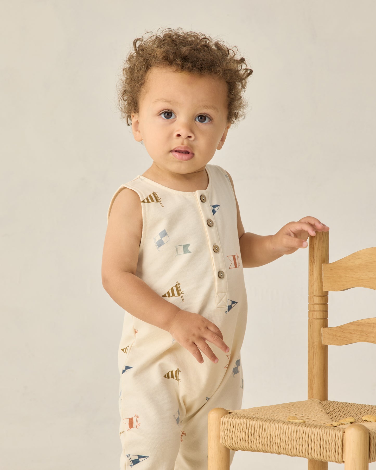 Terry Jumpsuit Flags - Rylee + Cru | Kids Clothes | Trendy Baby Clothes | Modern Infant Outfits |