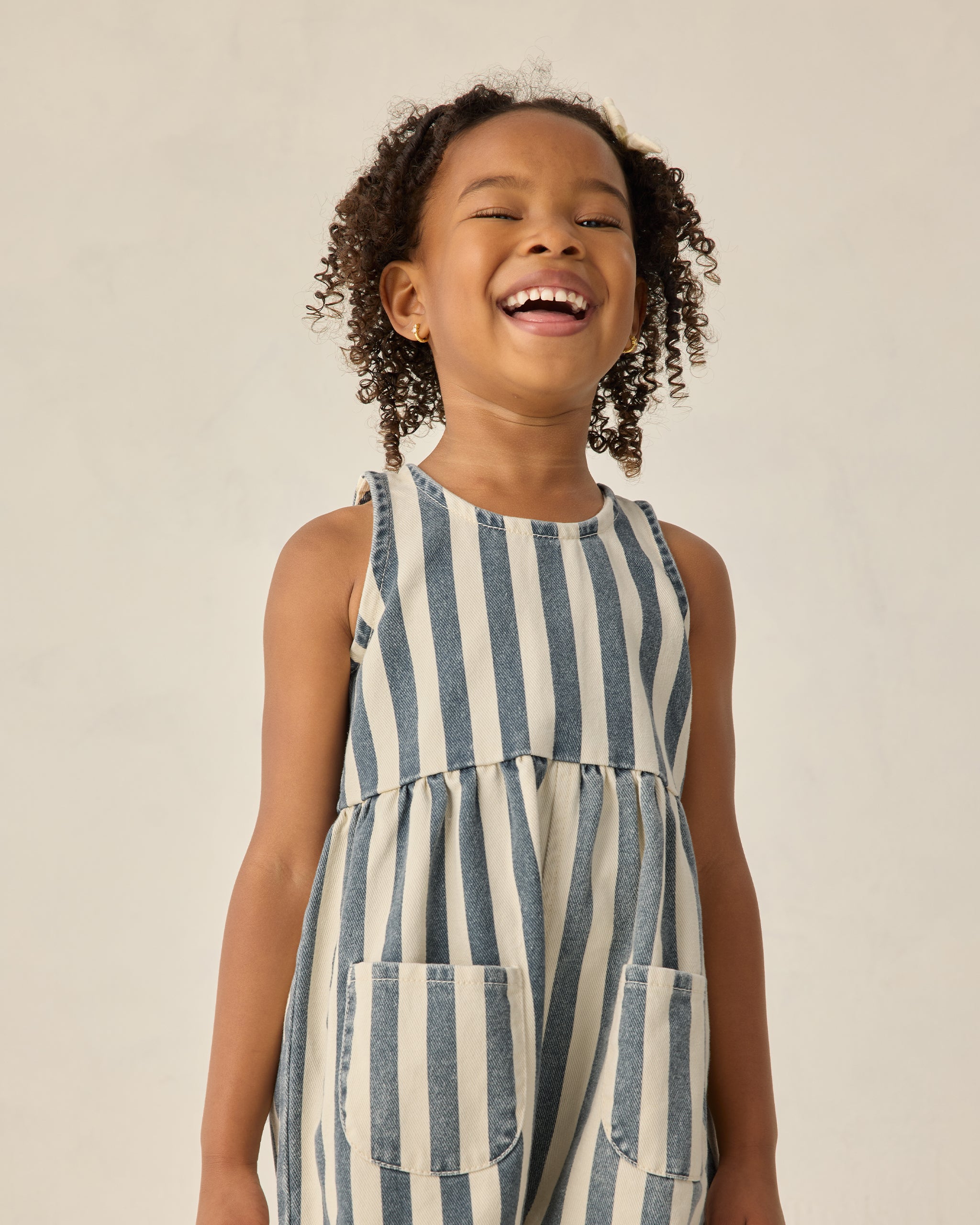 Dani Romper Navy Stripe - Rylee + Cru | Kids Clothes | Trendy Baby Clothes | Modern Infant Outfits |