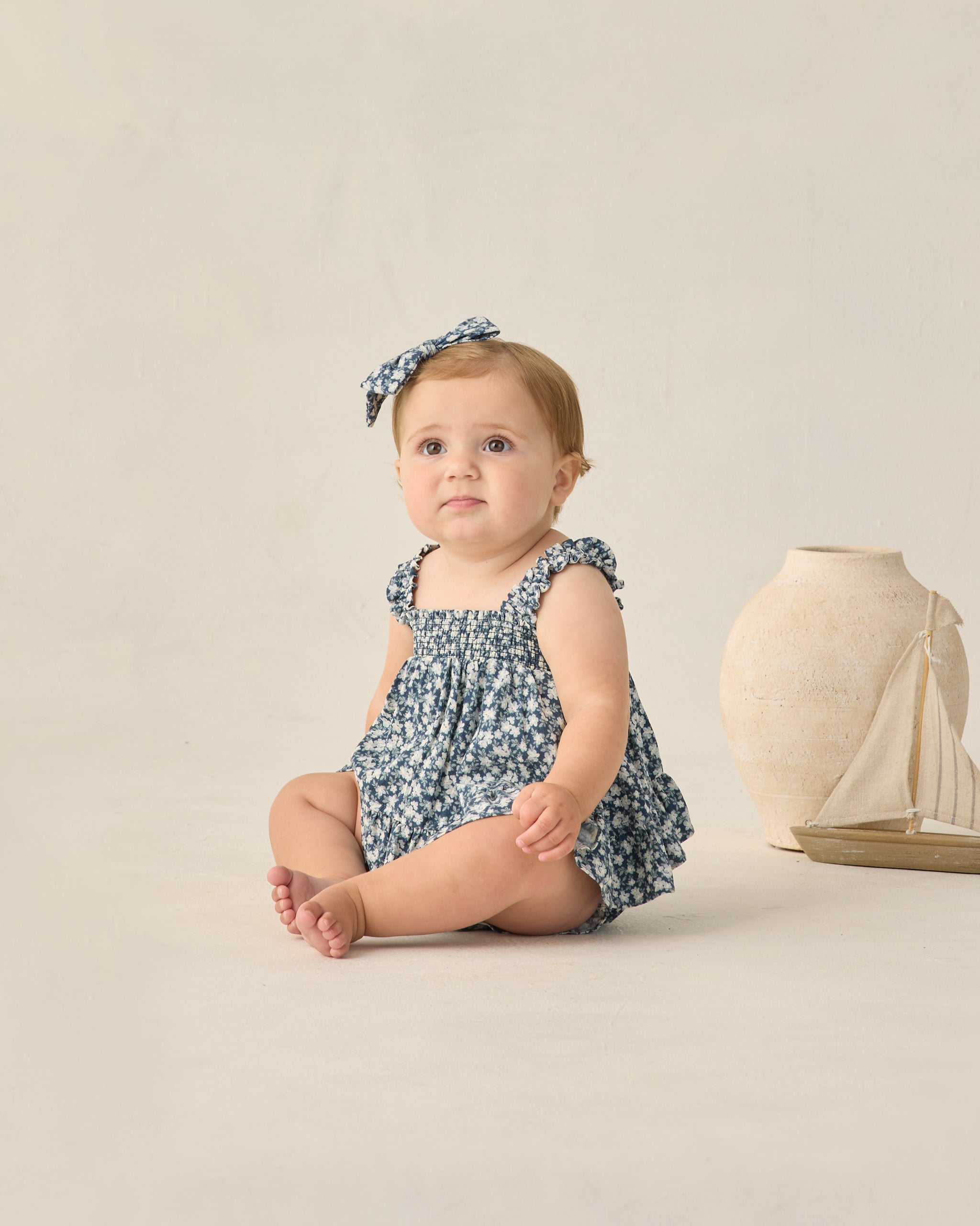 Bow Navy Floral - Rylee + Cru | Kids Clothes | Trendy Baby Clothes | Modern Infant Outfits |