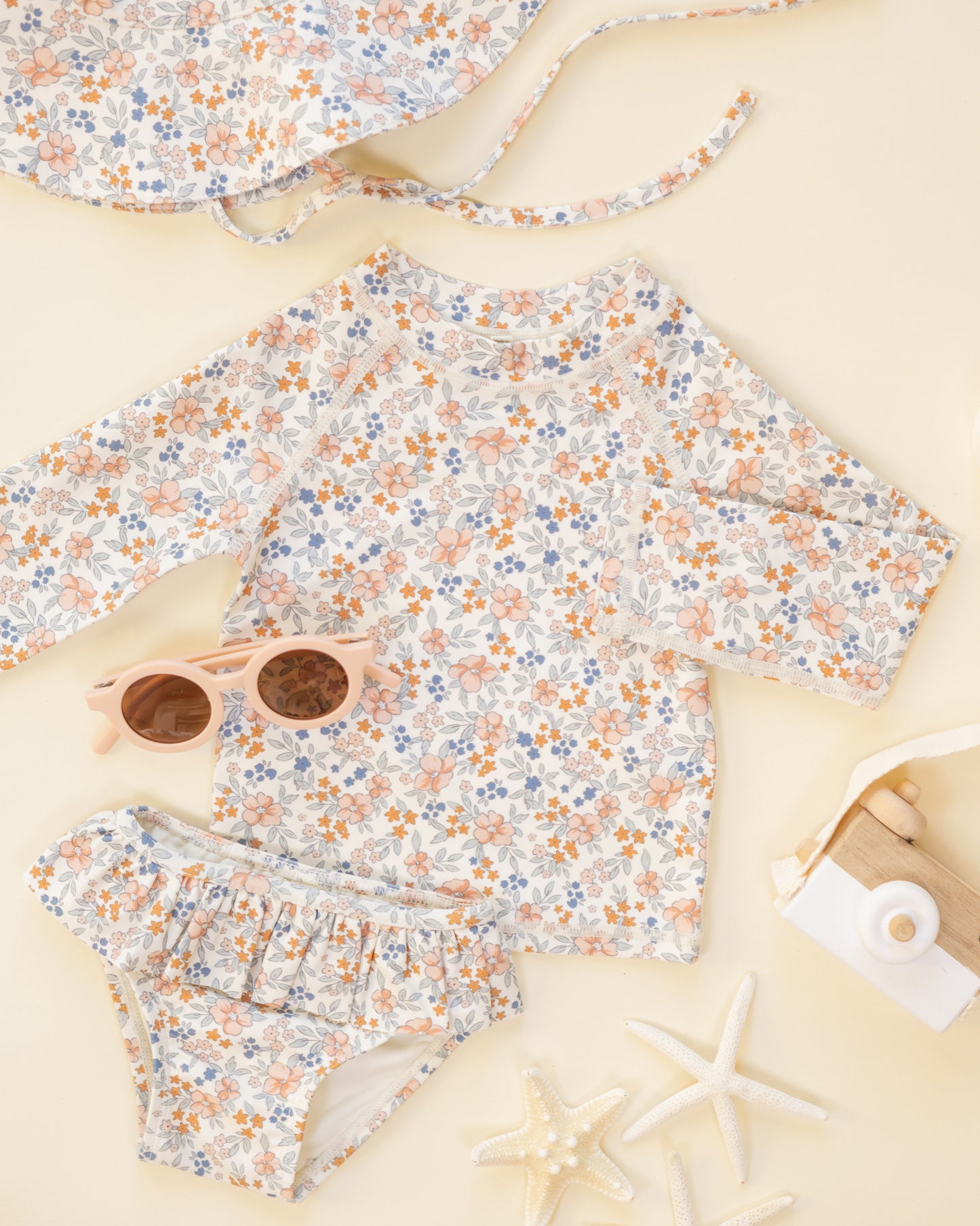 Rashguard Girls Set Flower Fields