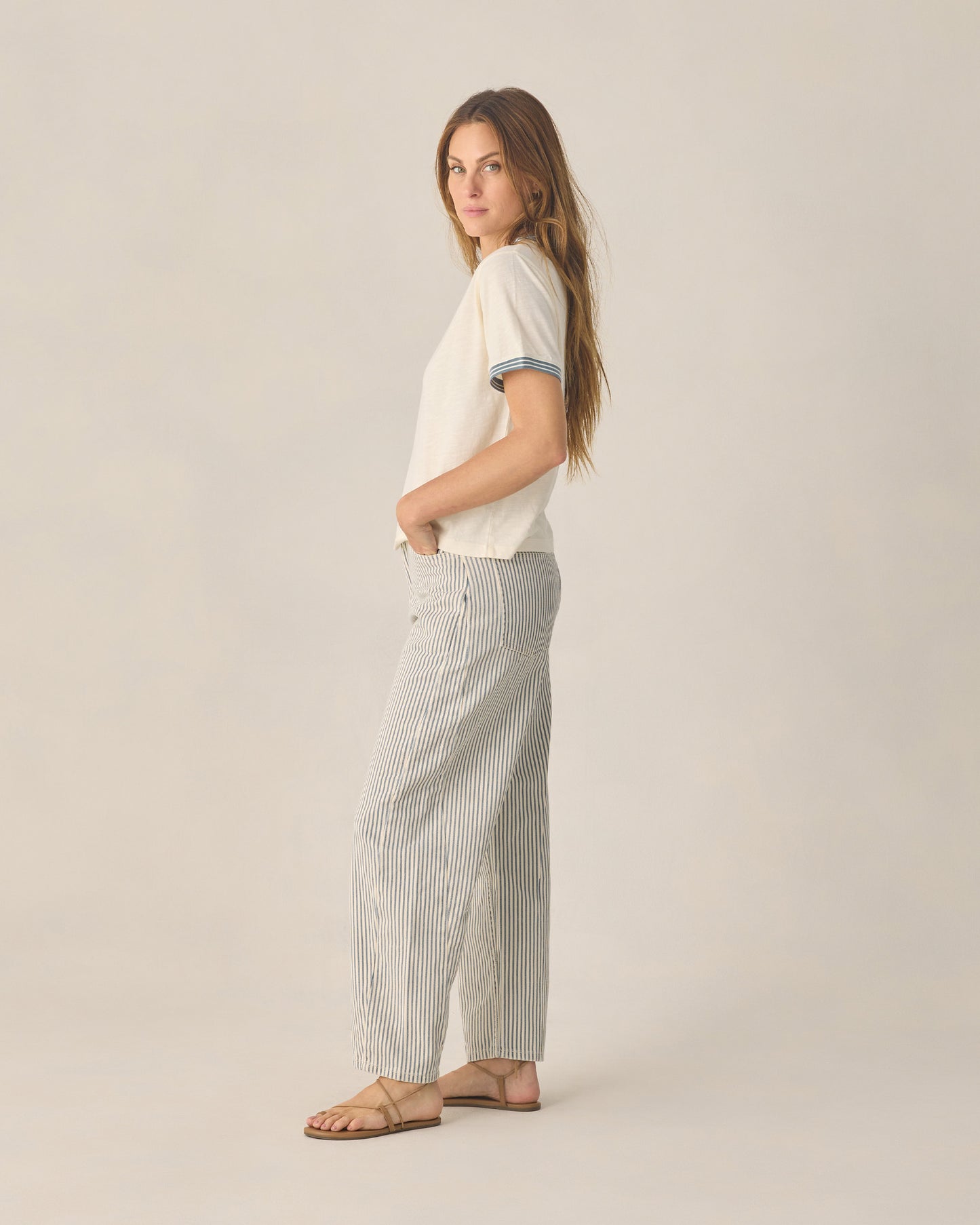 Ringer-T-Shirt für Damen mit Ankerschleife