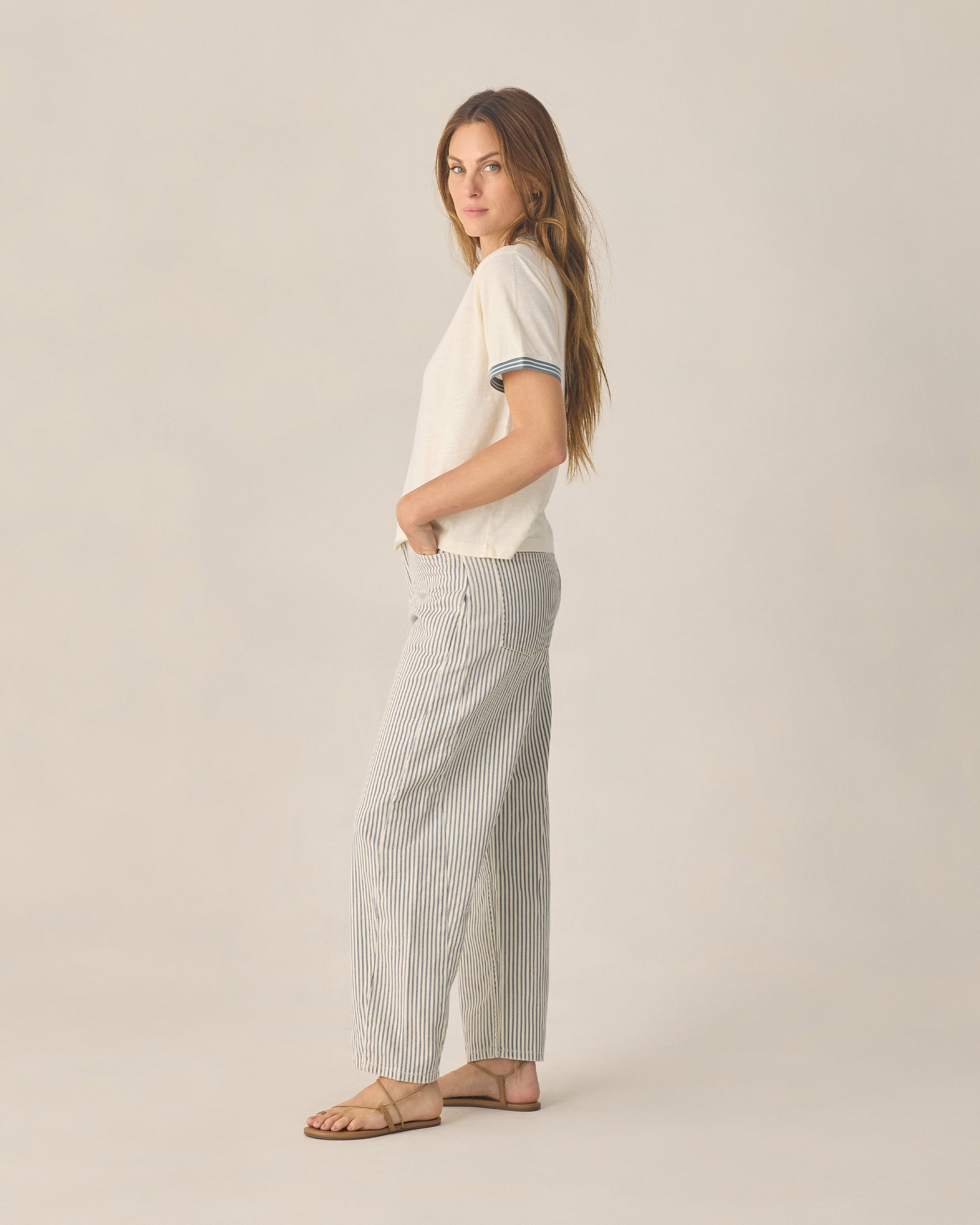 Ringer-T-Shirt für Damen mit Ankerschleife