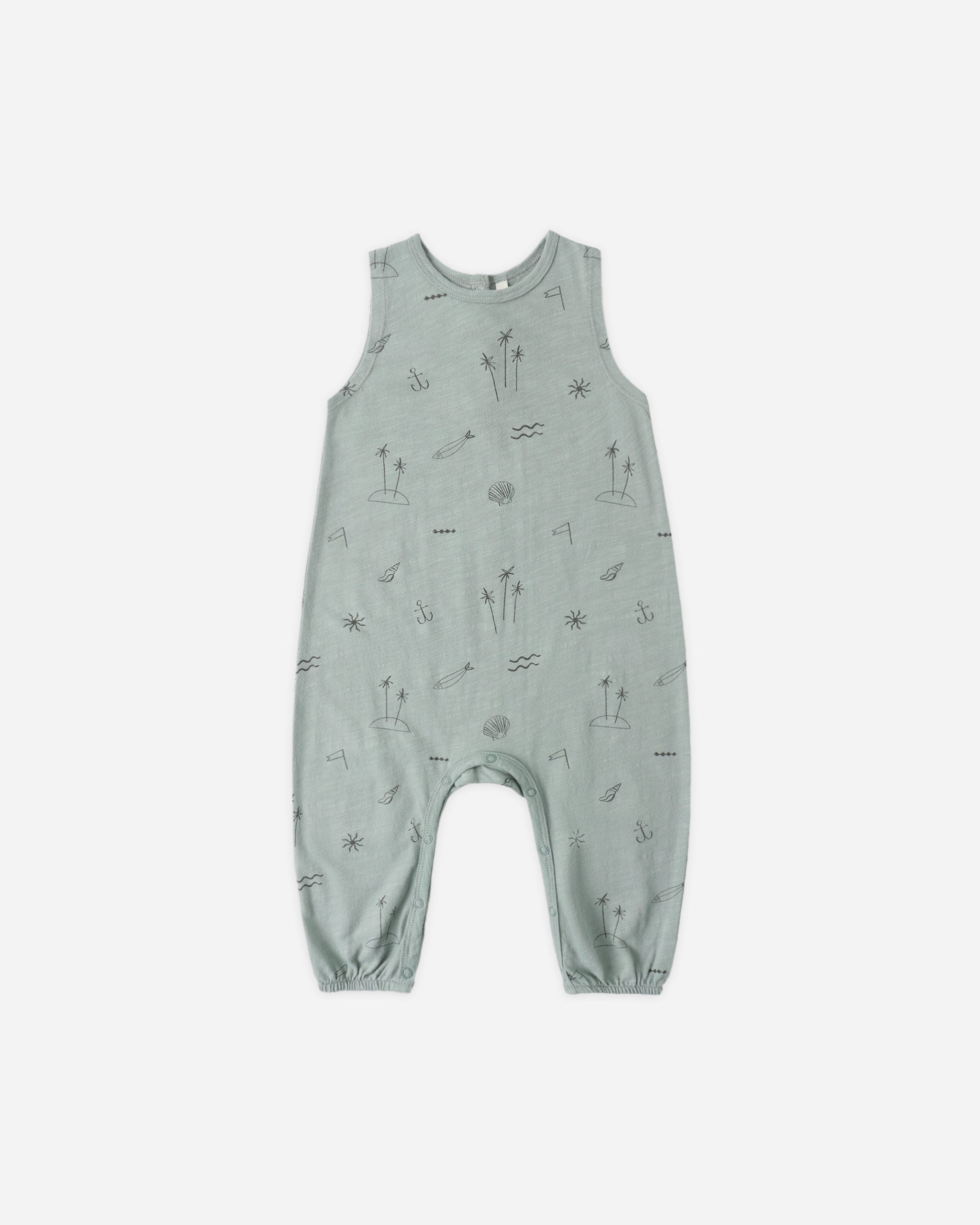 Mills Jumpsuit Coastal - Rylee + Cru | Kids Clothes | Trendy Baby Clothes | Modern Infant Outfits |