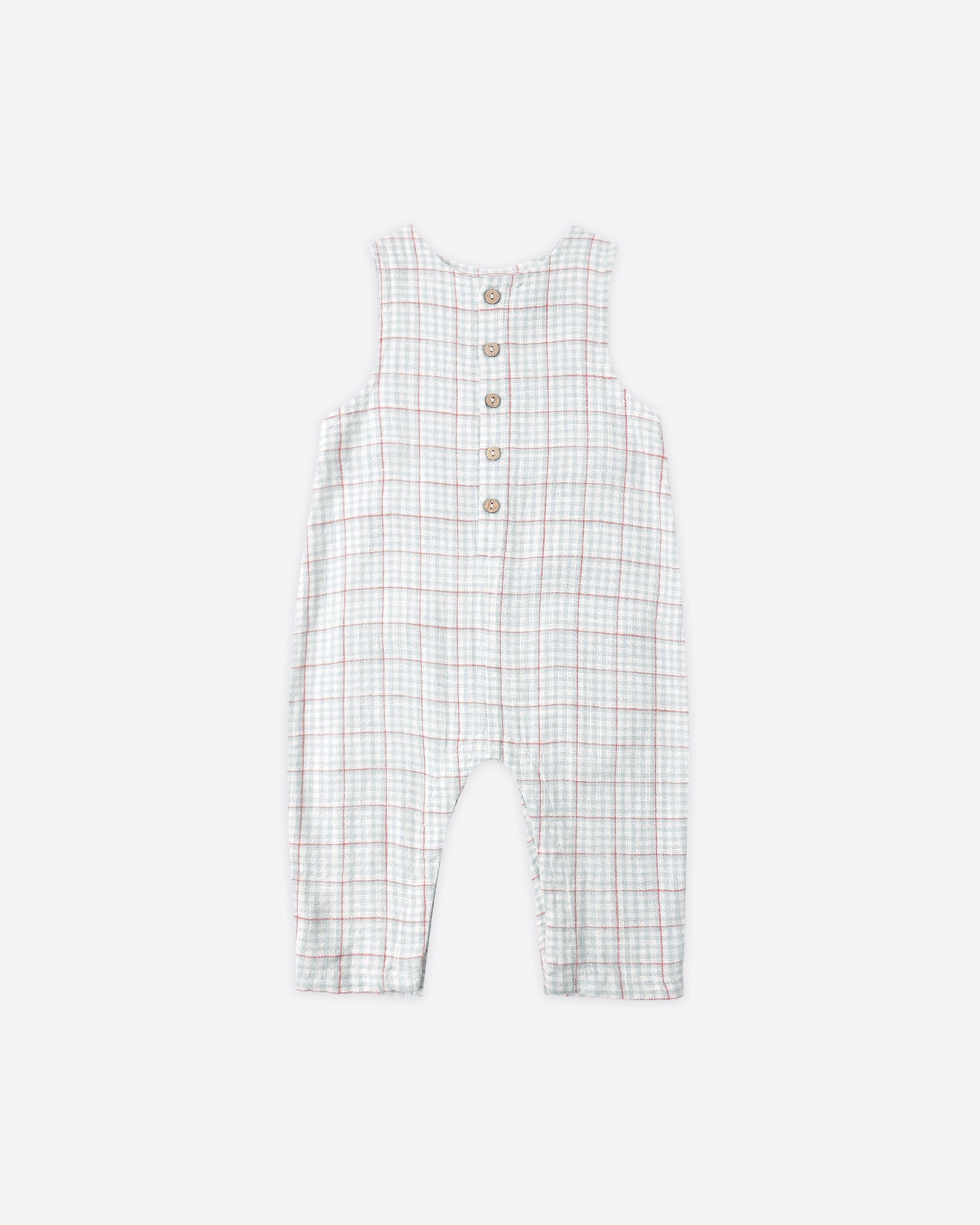 Button Jumpsuit Light Blue Plaid - Rylee + Cru | Kids Clothes | Trendy Baby Clothes | Modern Infant Outfits |