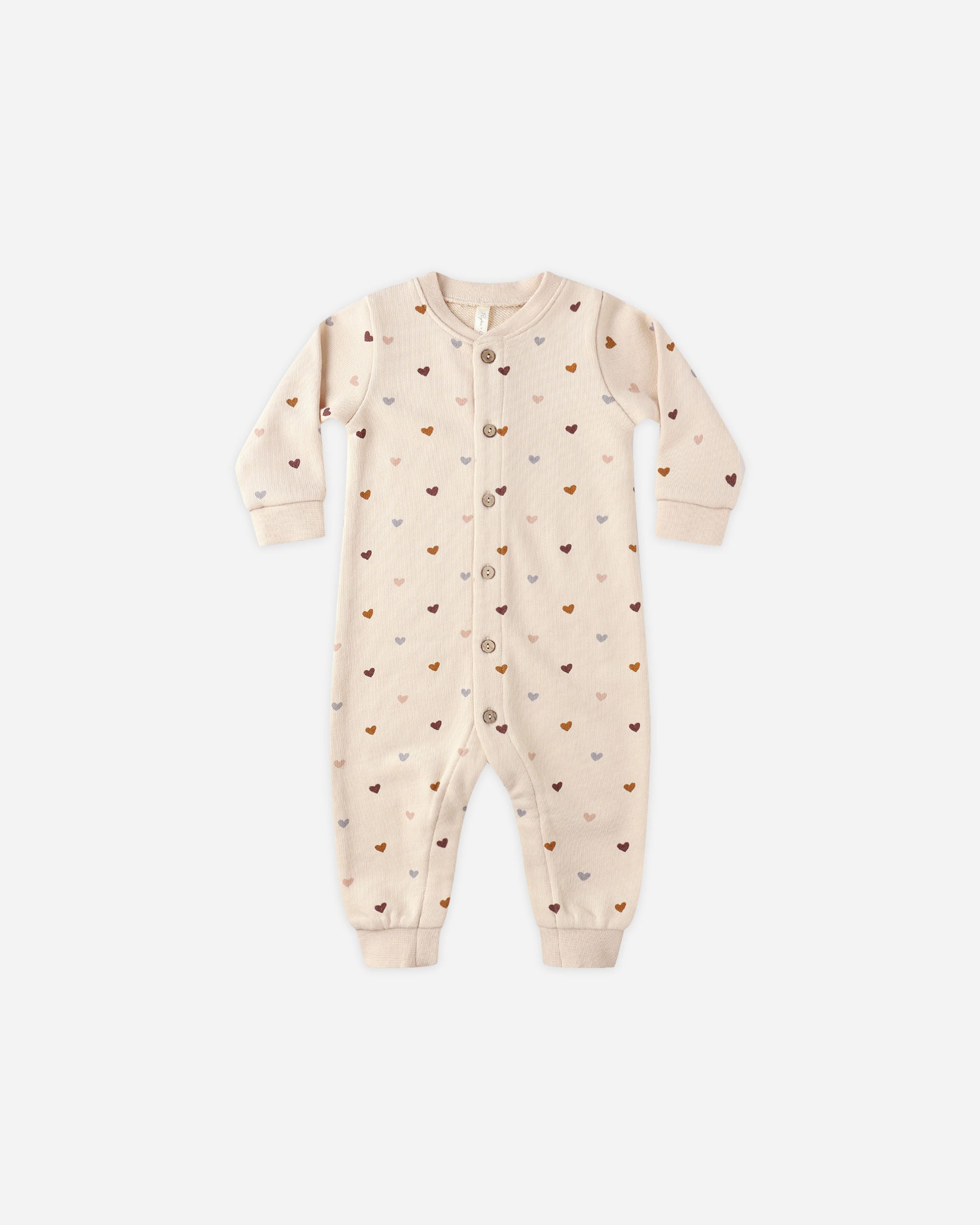 Button Down Jumpsuit || Hearts - Rylee + Cru | Kids Clothes | Trendy Baby Clothes | Modern Infant Outfits |