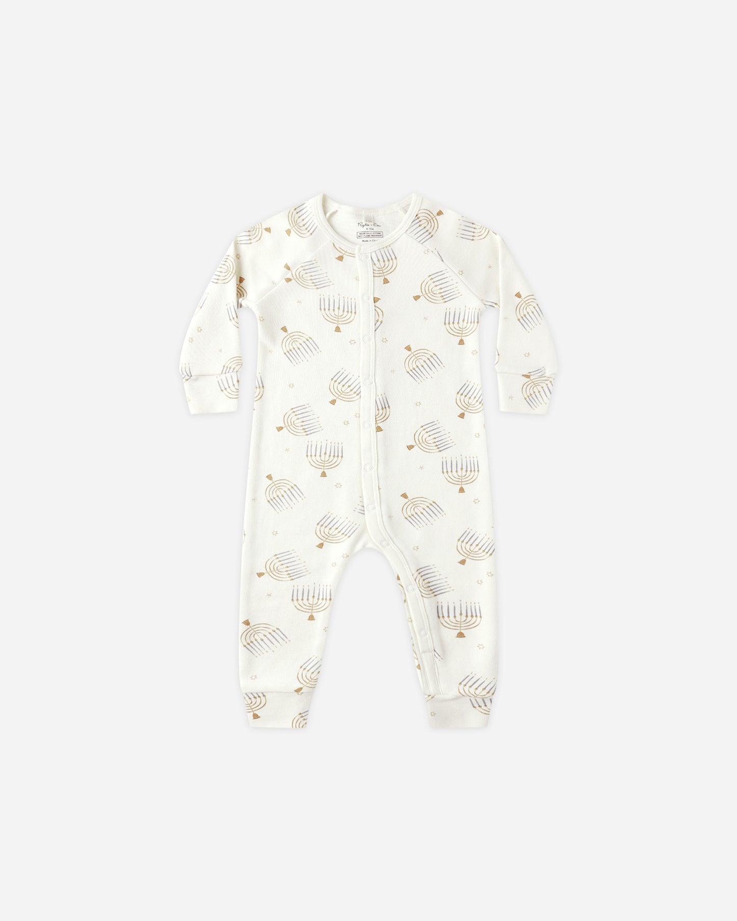 Organic Long John Pajamas || Hanukkah - Rylee + Cru | Kids Clothes | Trendy Baby Clothes | Modern Infant Outfits |