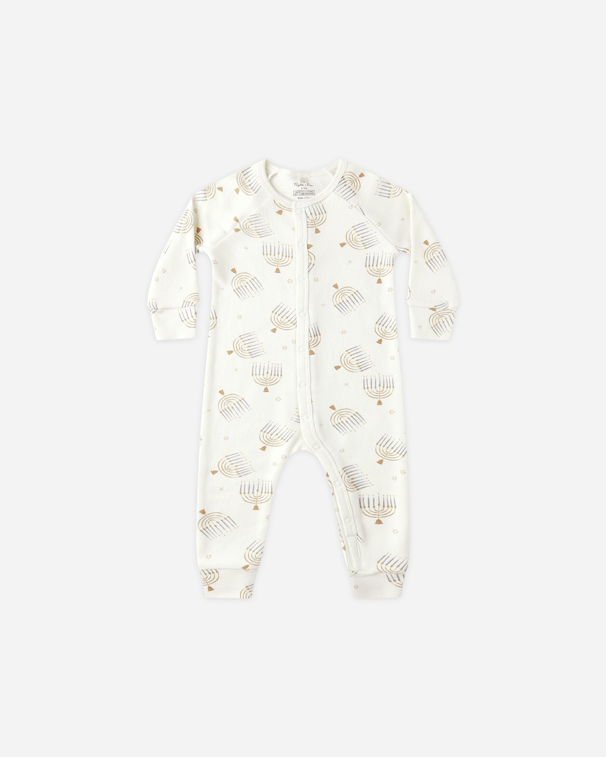 Organic Long John Pajamas || Hanukkah - Rylee + Cru | Kids Clothes | Trendy Baby Clothes | Modern Infant Outfits |