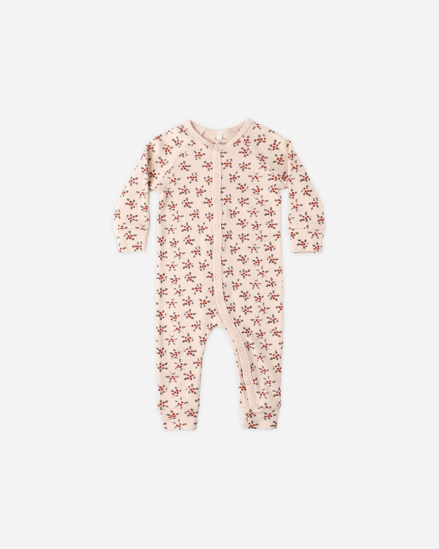 Organic Long John Pajamas || Holly Berry - Rylee + Cru | Kids Clothes | Trendy Baby Clothes | Modern Infant Outfits |