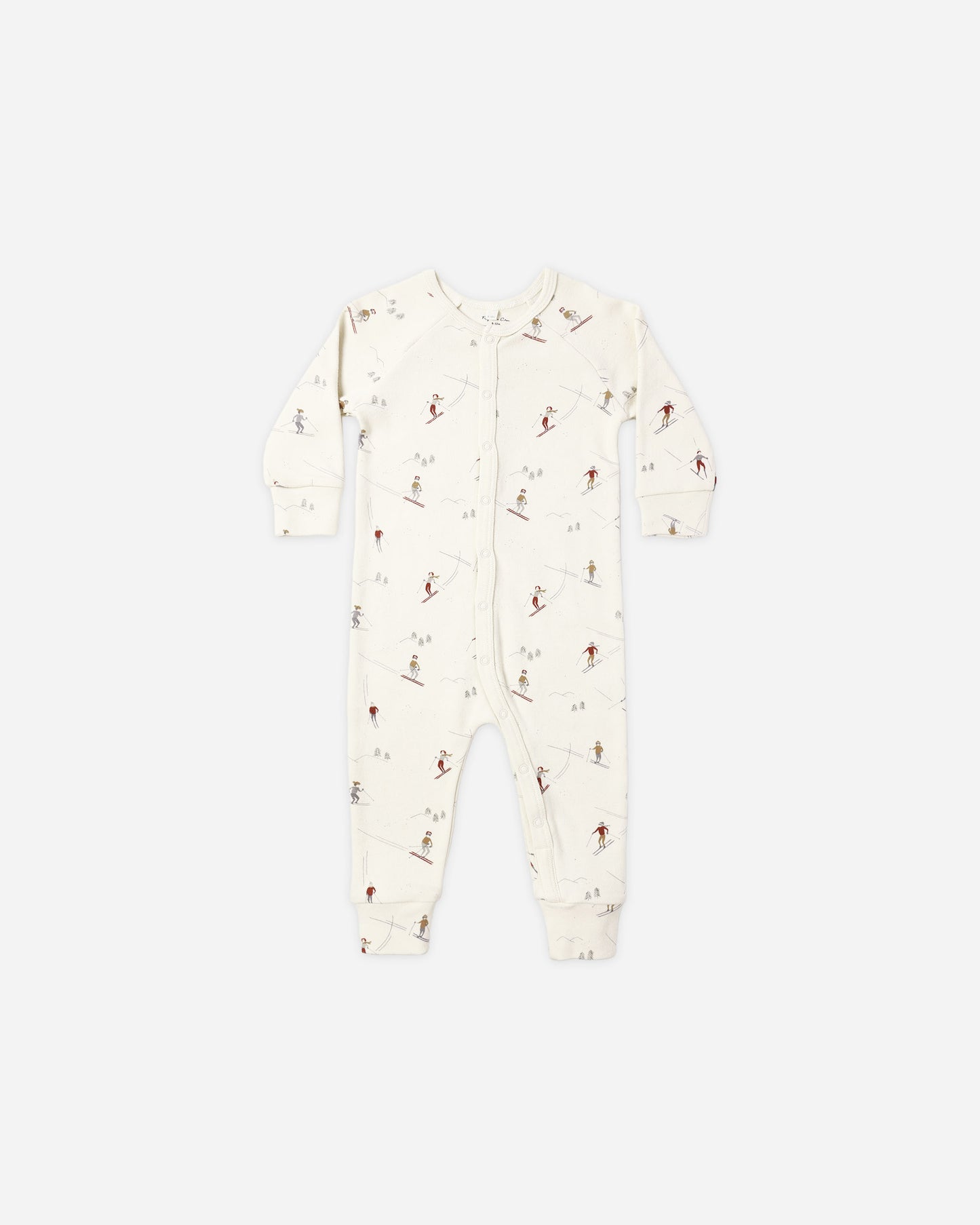 Organic Long John Pajamas || Skiers - Rylee + Cru | Kids Clothes | Trendy Baby Clothes | Modern Infant Outfits |