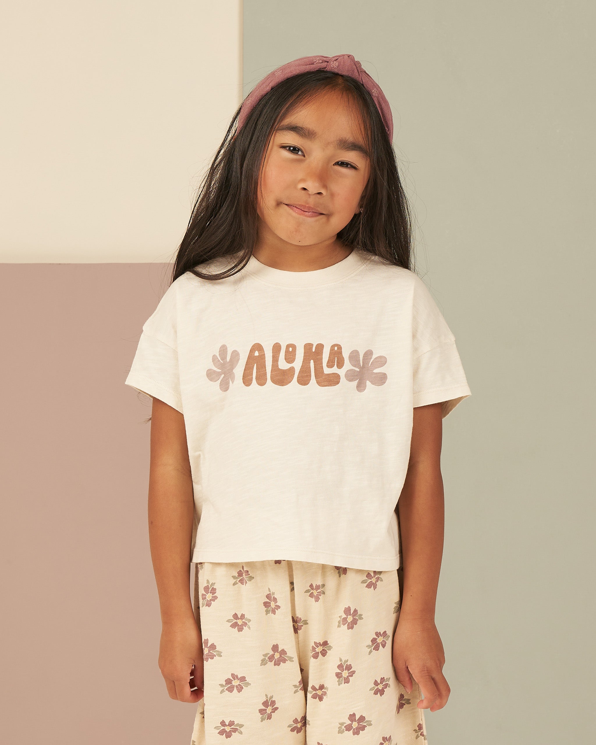 Boxy Tee || Aloha - Rylee + Cru | Kids Clothes | Trendy Baby Clothes | Modern Infant Outfits |