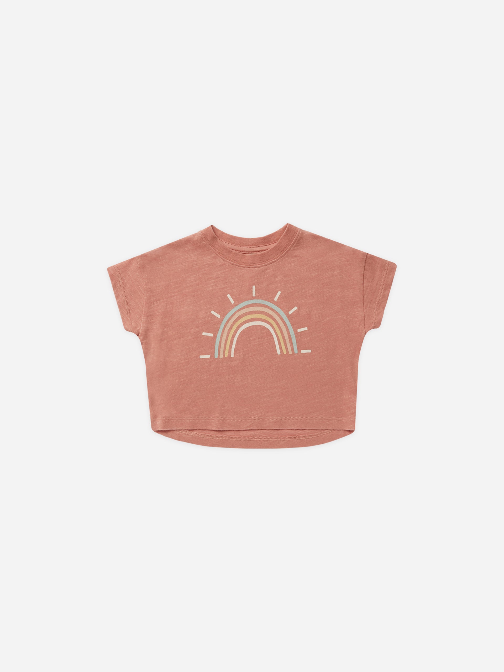 Boxy Tee || Rainbow - Rylee + Cru | Kids Clothes | Trendy Baby Clothes | Modern Infant Outfits |