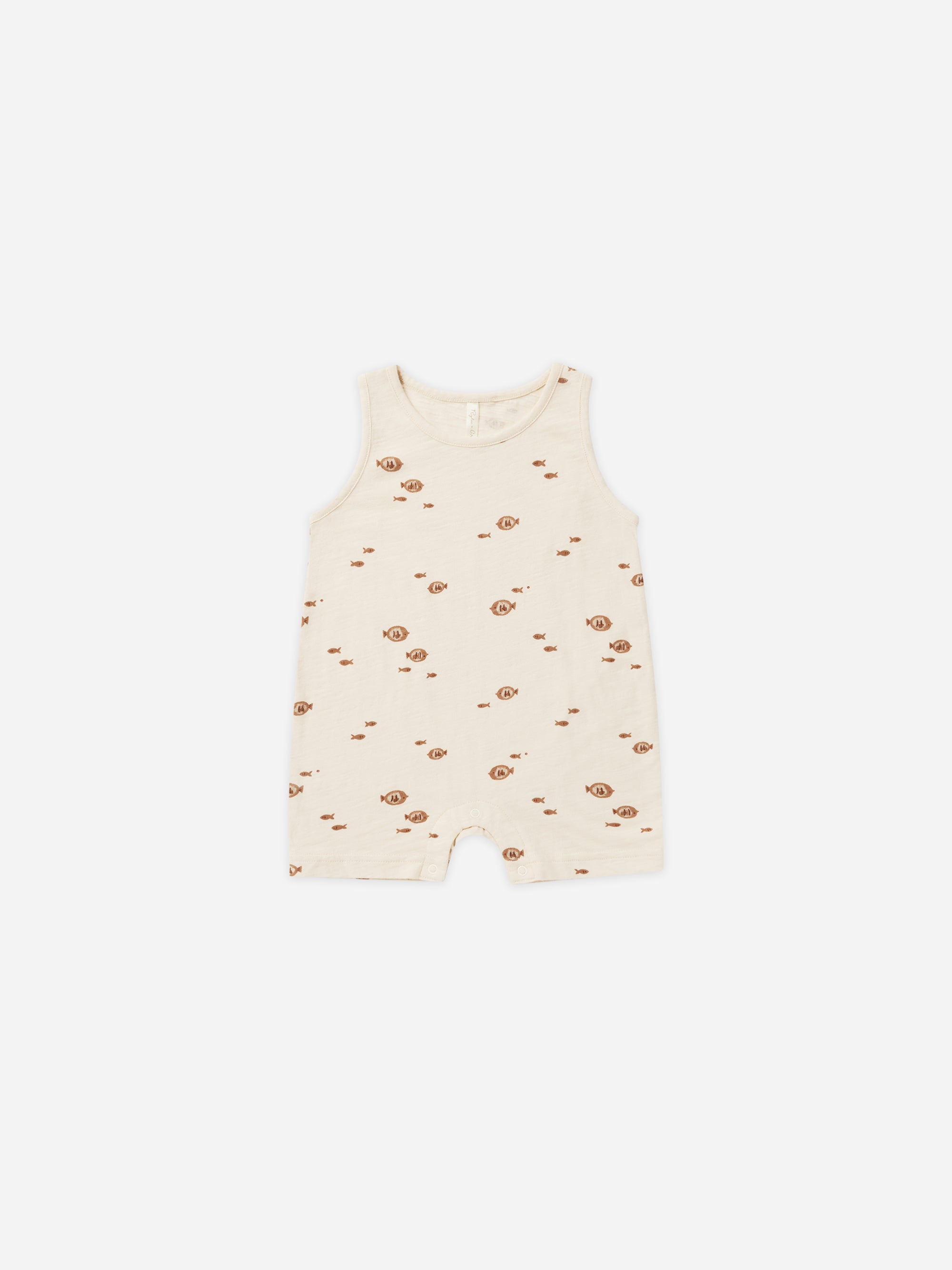 Sleeveless One-Piece || Fish - Rylee + Cru | Kids Clothes | Trendy Baby Clothes | Modern Infant Outfits |