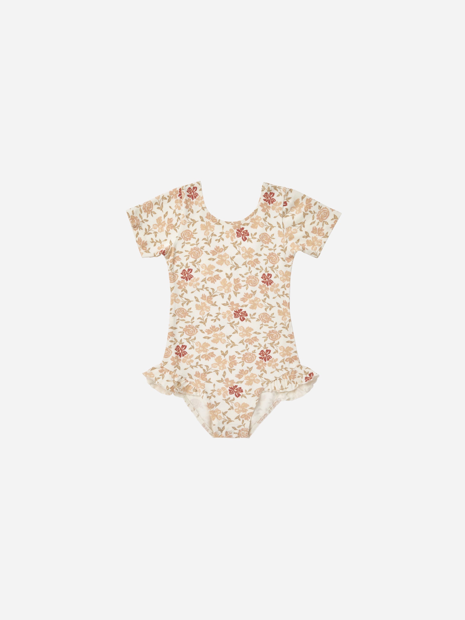 Leotard || Pink Floral - Rylee + Cru | Kids Clothes | Trendy Baby Clothes | Modern Infant Outfits |